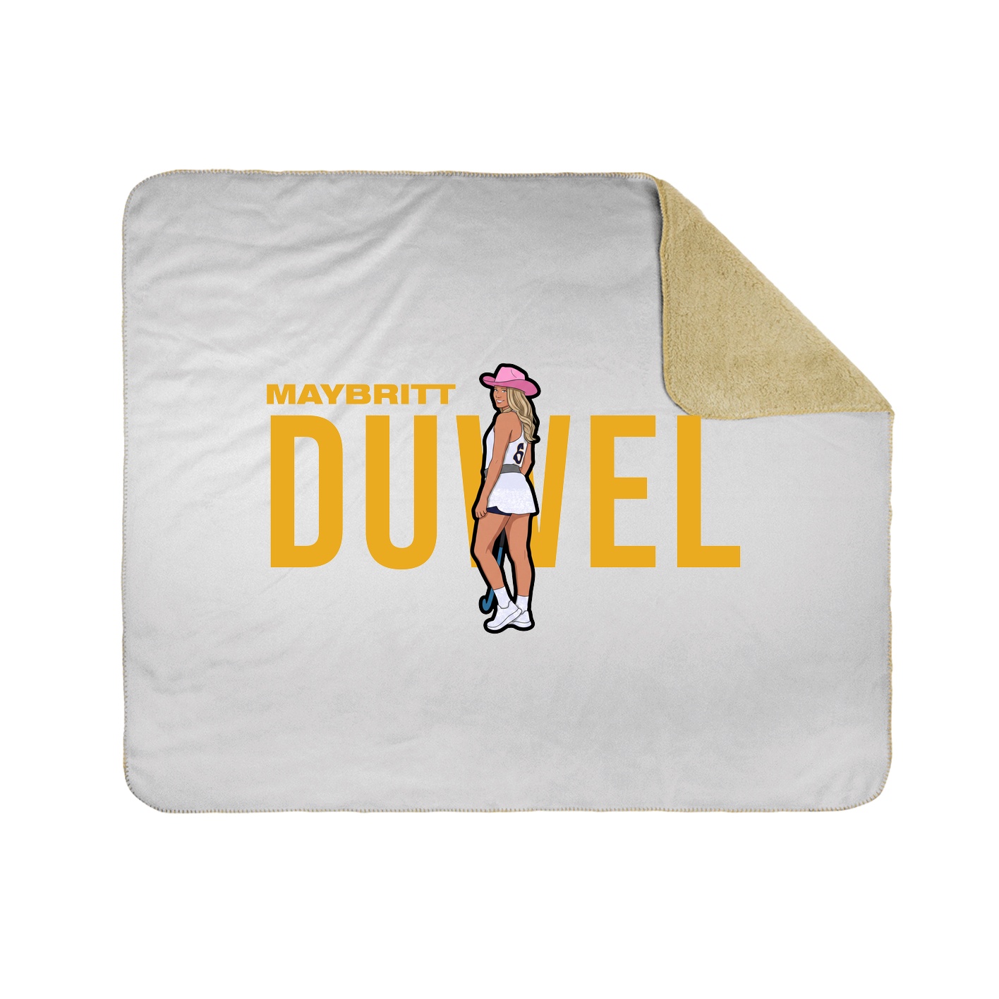 Throw Blanket — Player Name in White