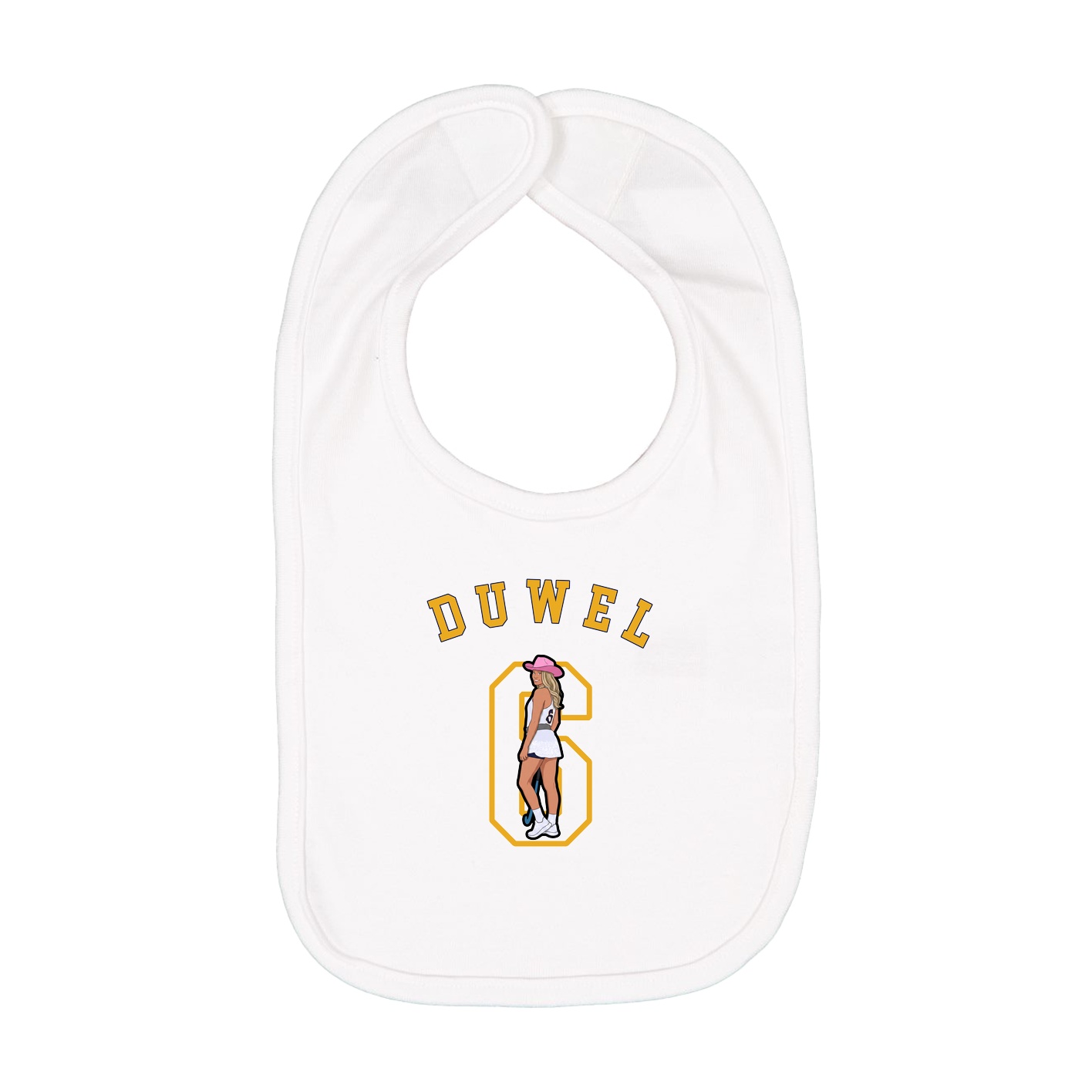 Infant Bib — Shirsey Arch in White
