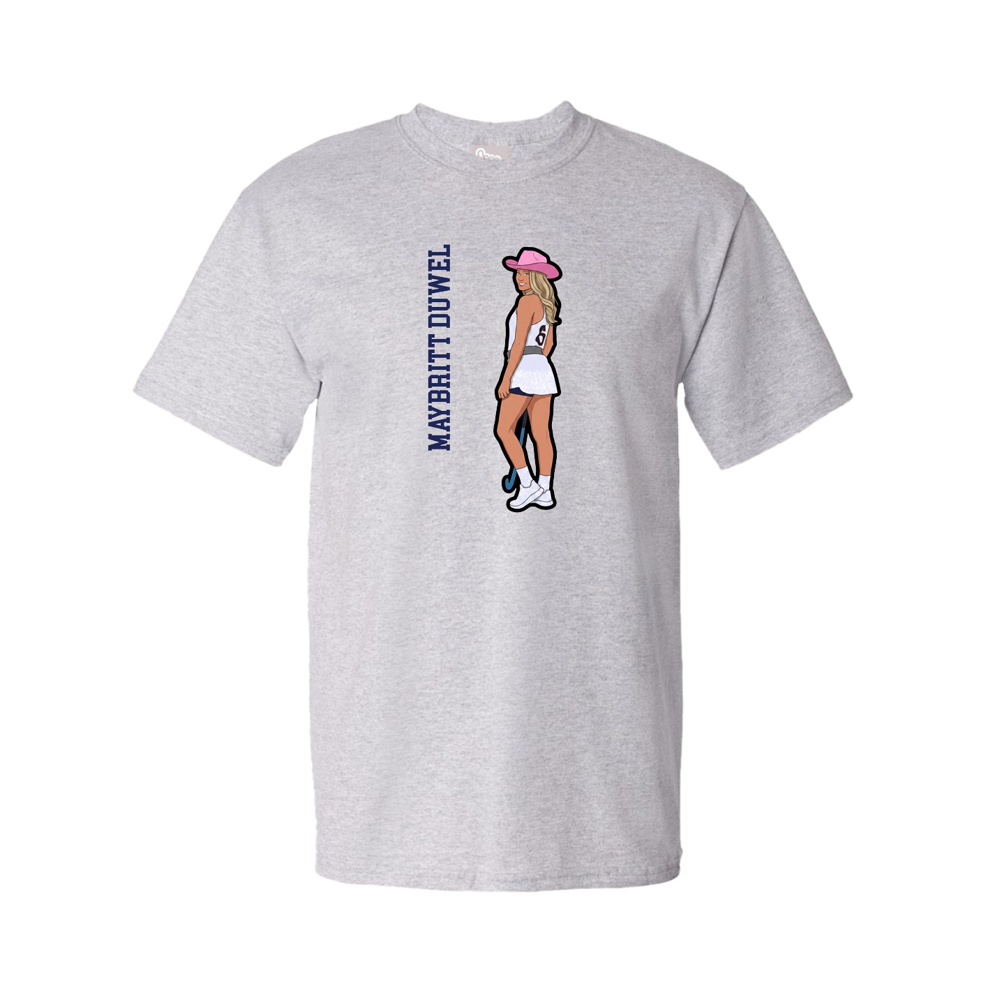 Youth Tee — Name Vertical in Grey