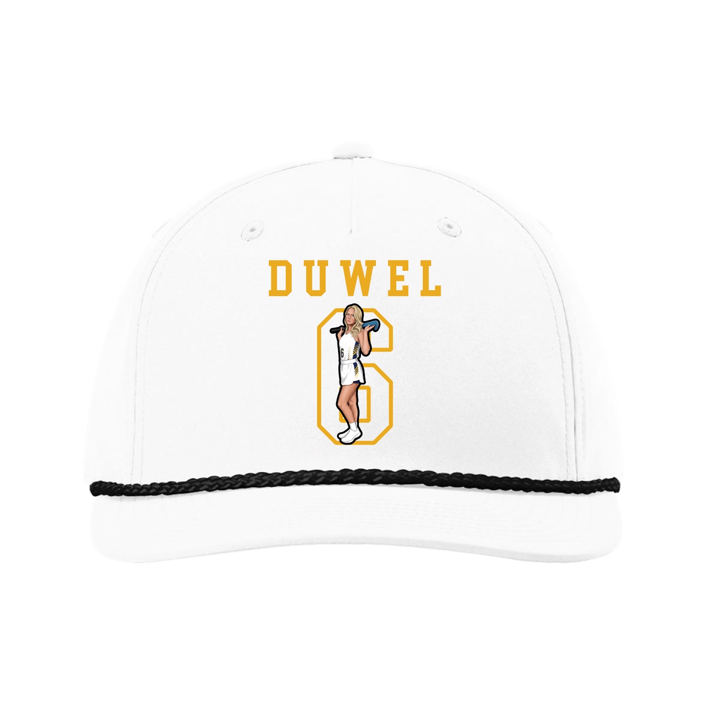 Five-Panel Classic Rope Cap — Shirsey in White