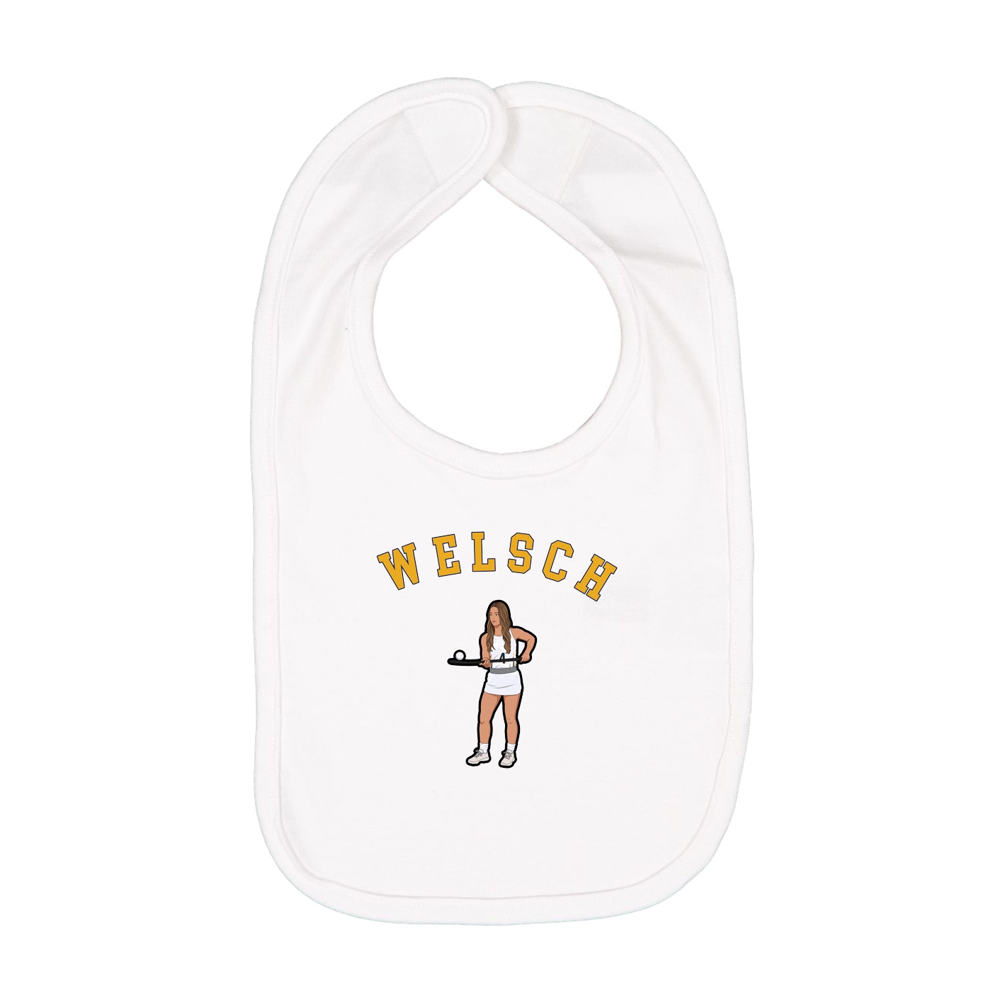 Infant Bib — Shirsey Arch in White