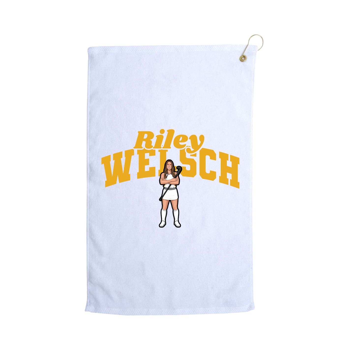 Golf Towel — Signature Arch in White