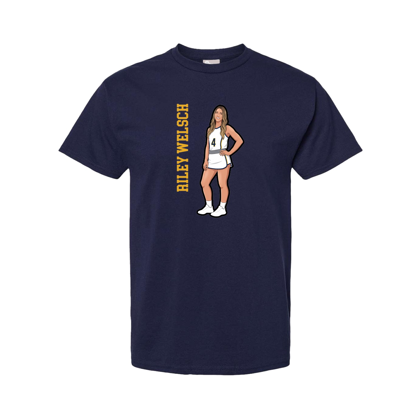 Tee — Name Vertical in Navy
