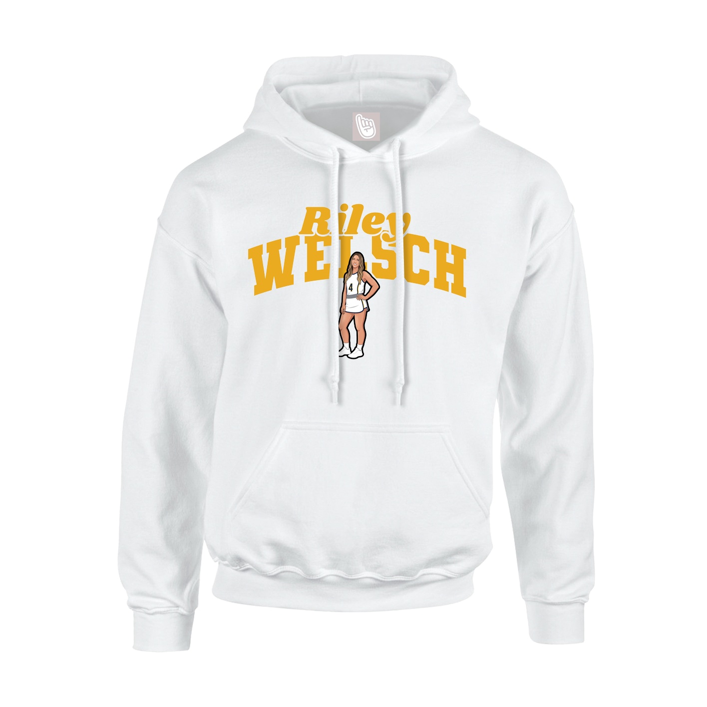 Youth Hoodie — Signature Arch in White