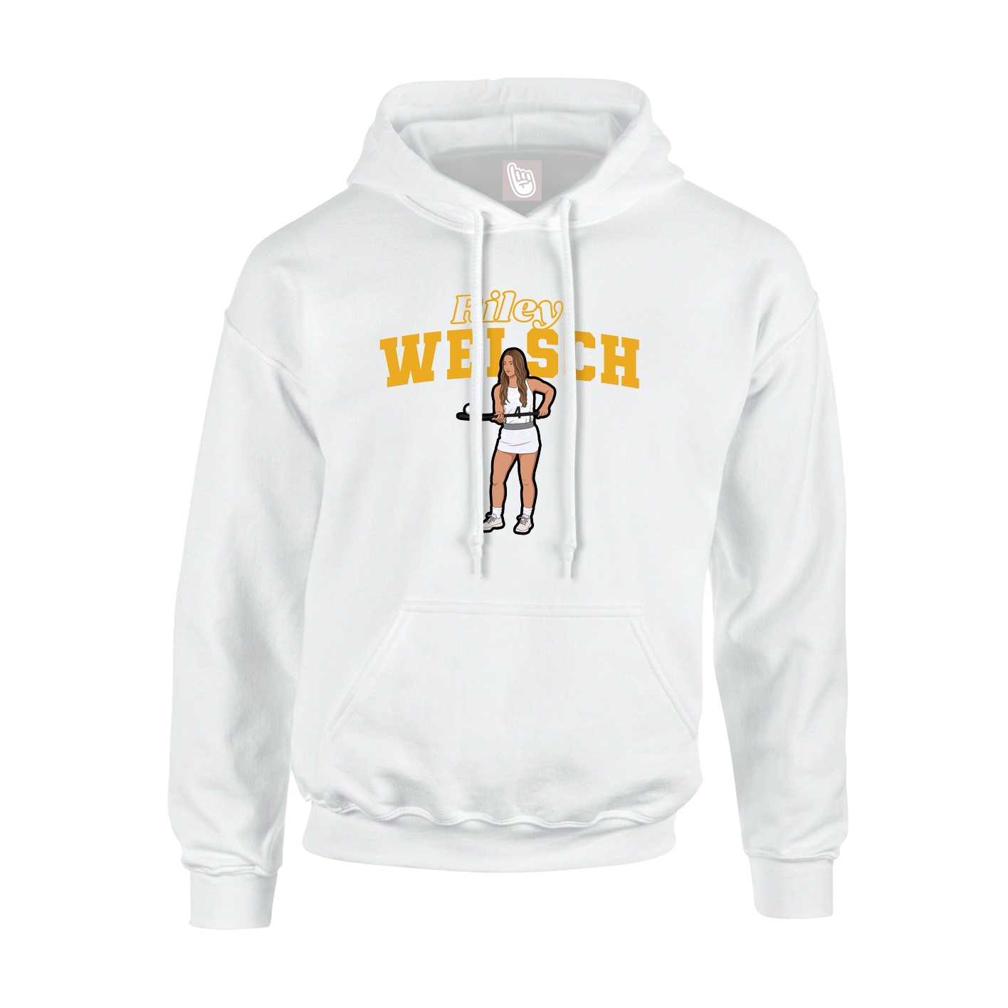 Hoodie — Name Arch in White