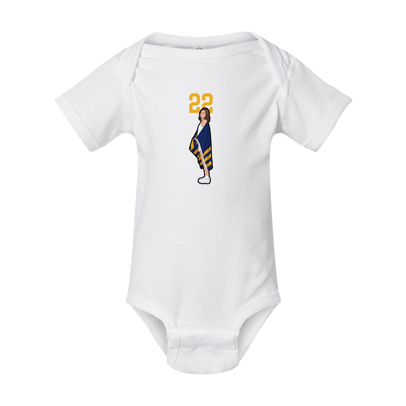 Baby Onesie — Number Top in White
