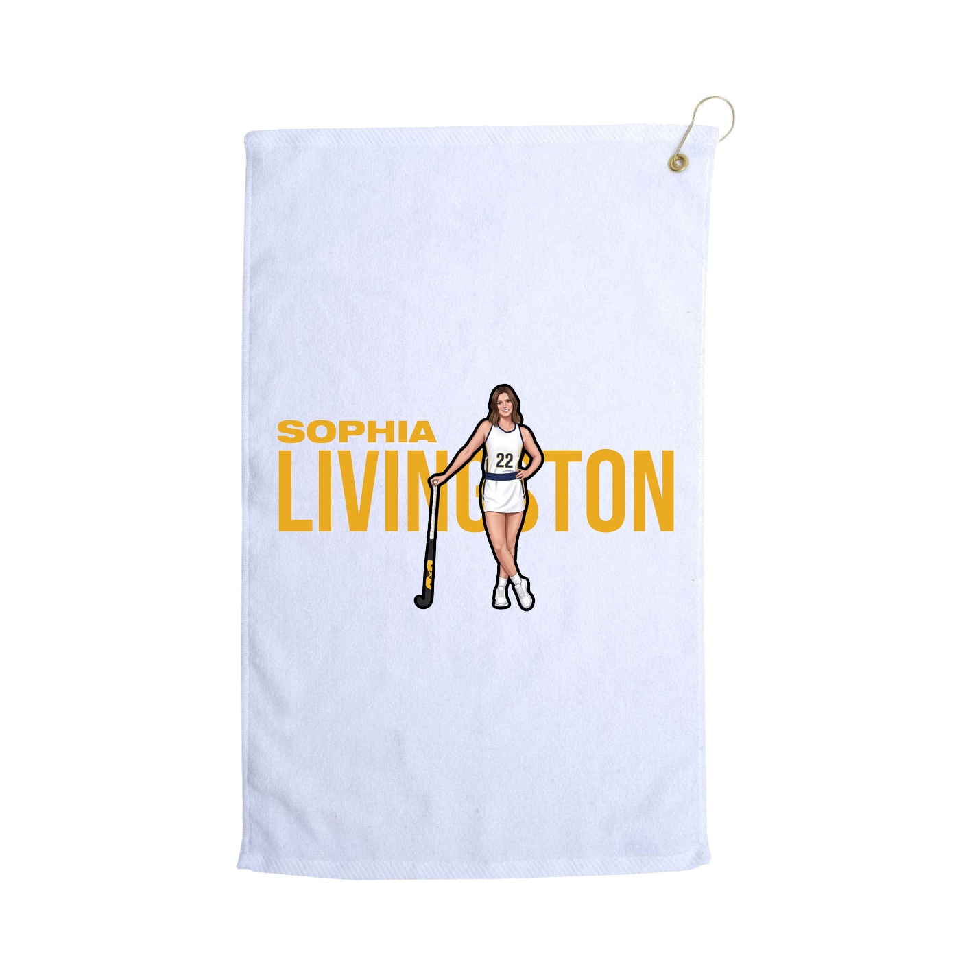 Golf Towel — Player Name in White