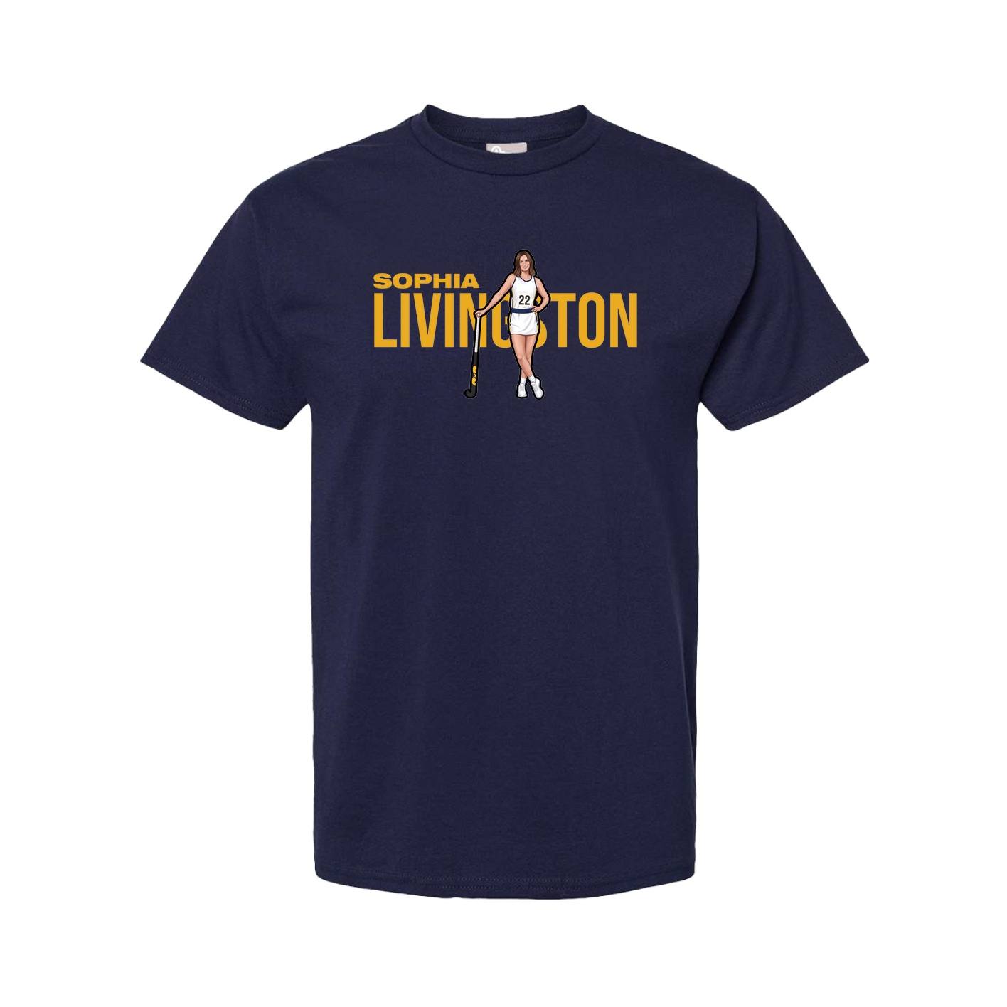 Tee — Player Name in Navy