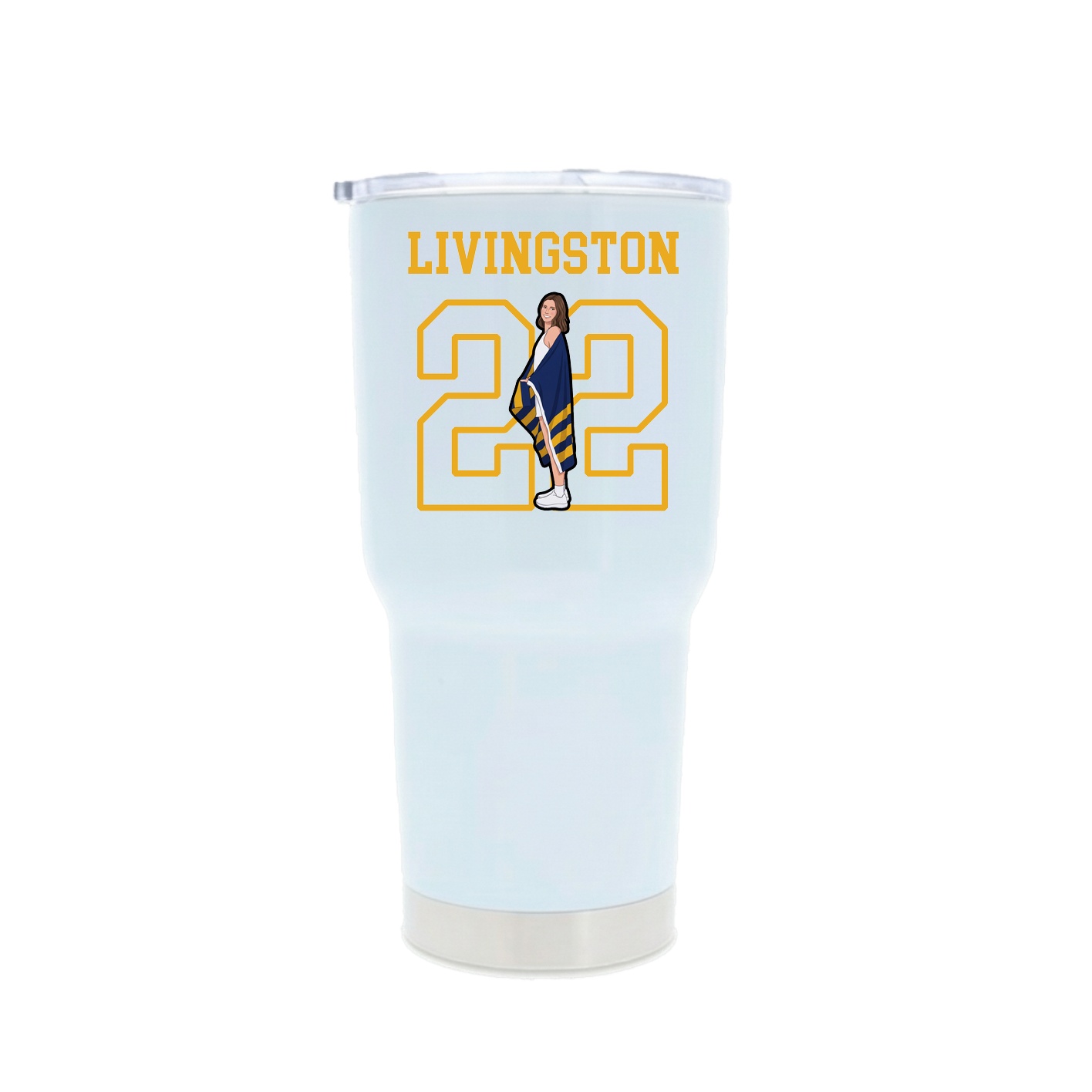 30oz Stainless Steel Tumbler — Shirsey in White