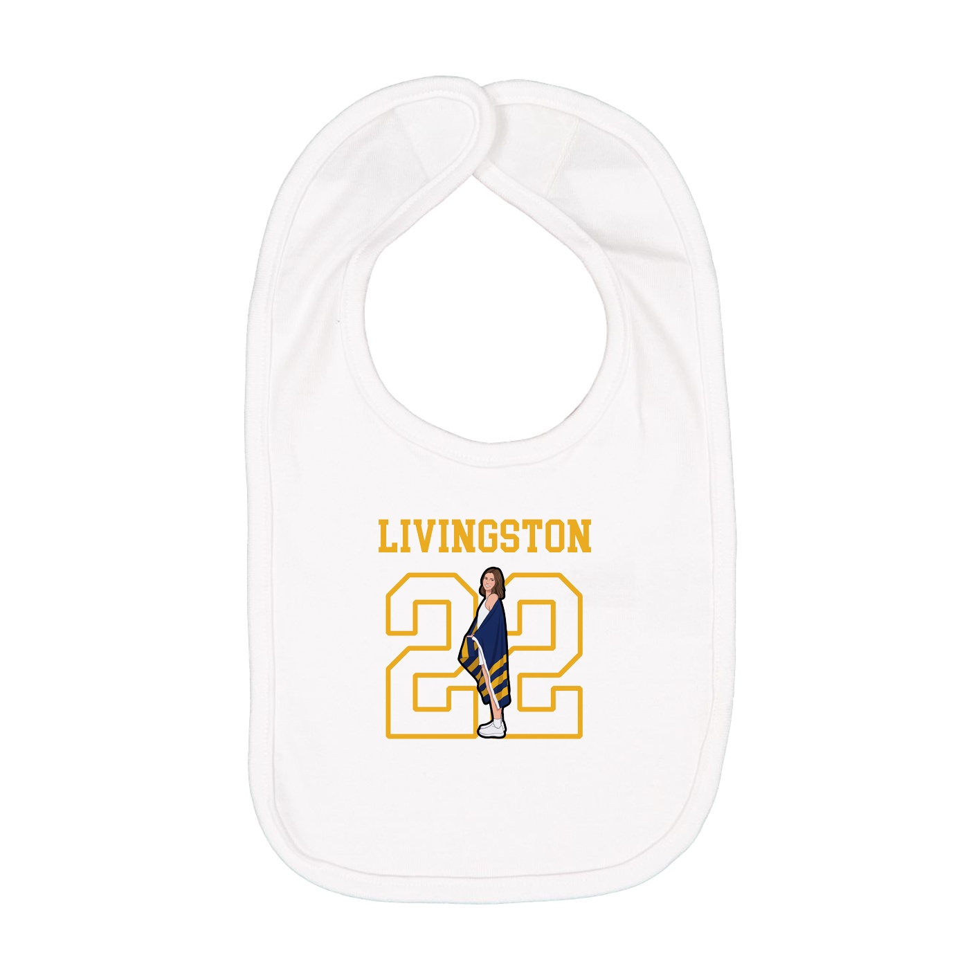 Infant Bib — Shirsey in White