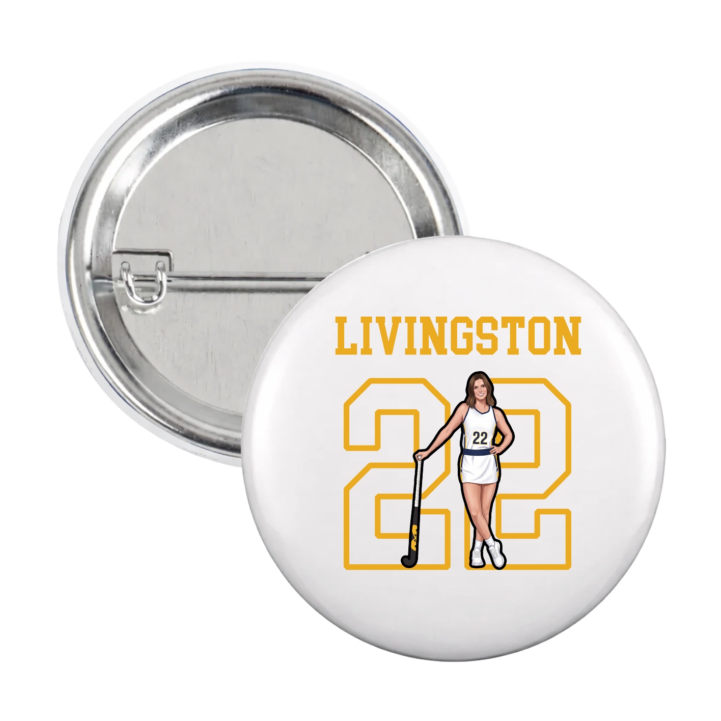 Game Day Button — Shirsey in White
