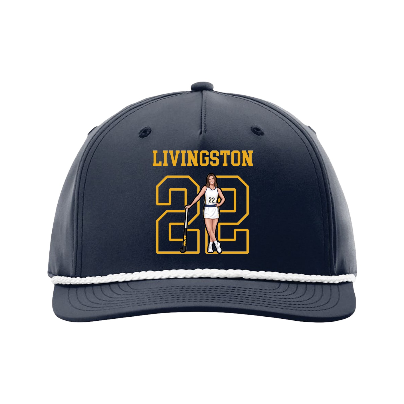Five-Panel Classic Rope Cap — Shirsey in Navy
