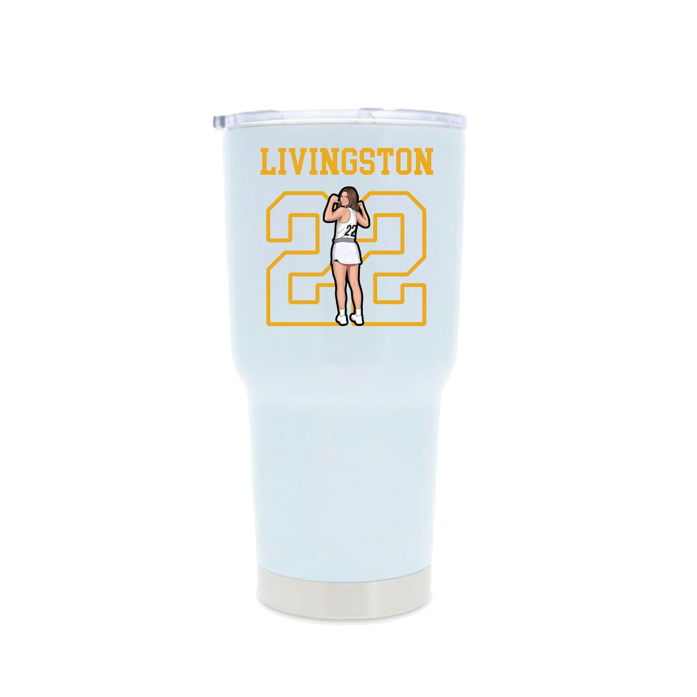 30oz Stainless Steel Tumbler — Shirsey in White