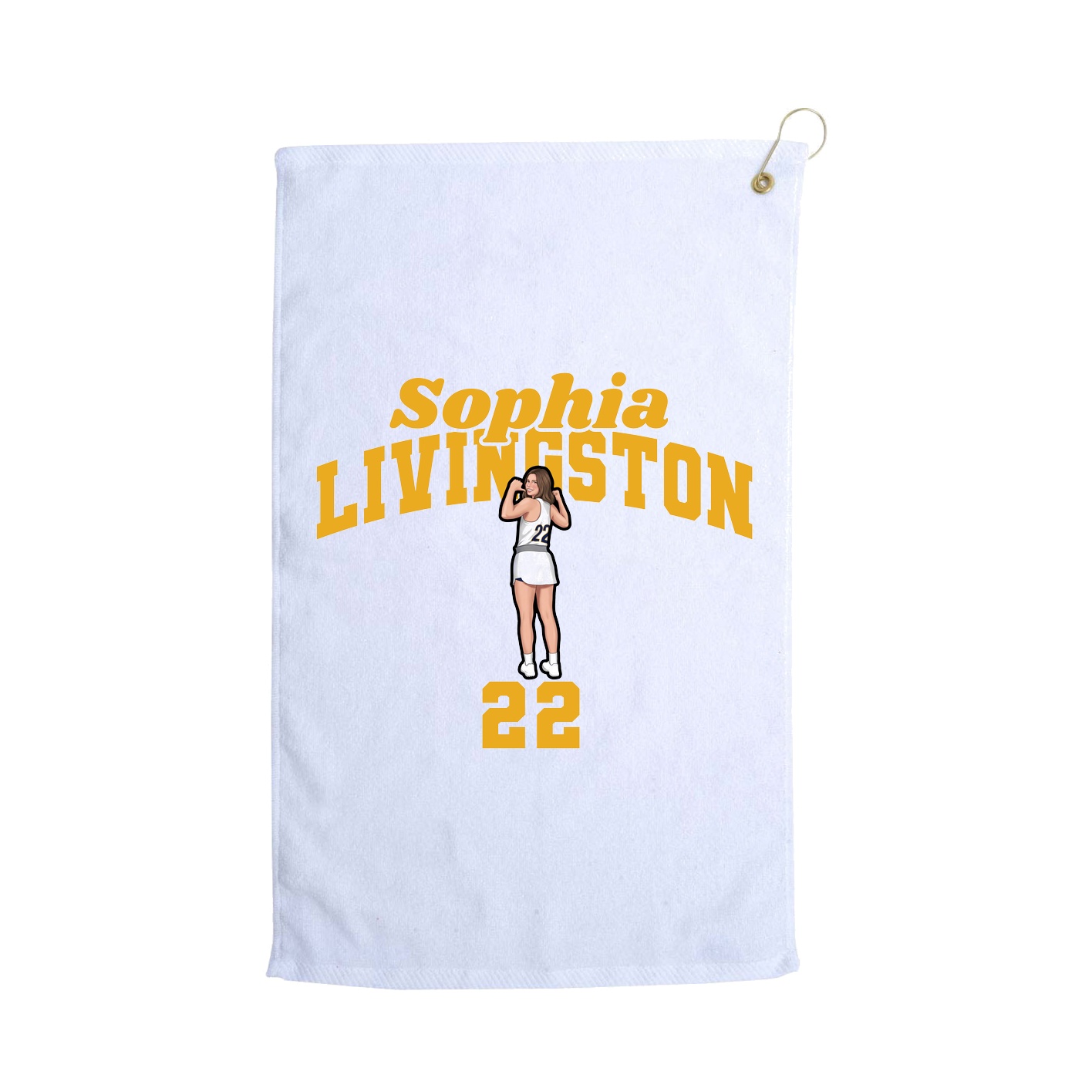 Golf Towel — Signature Arch in White