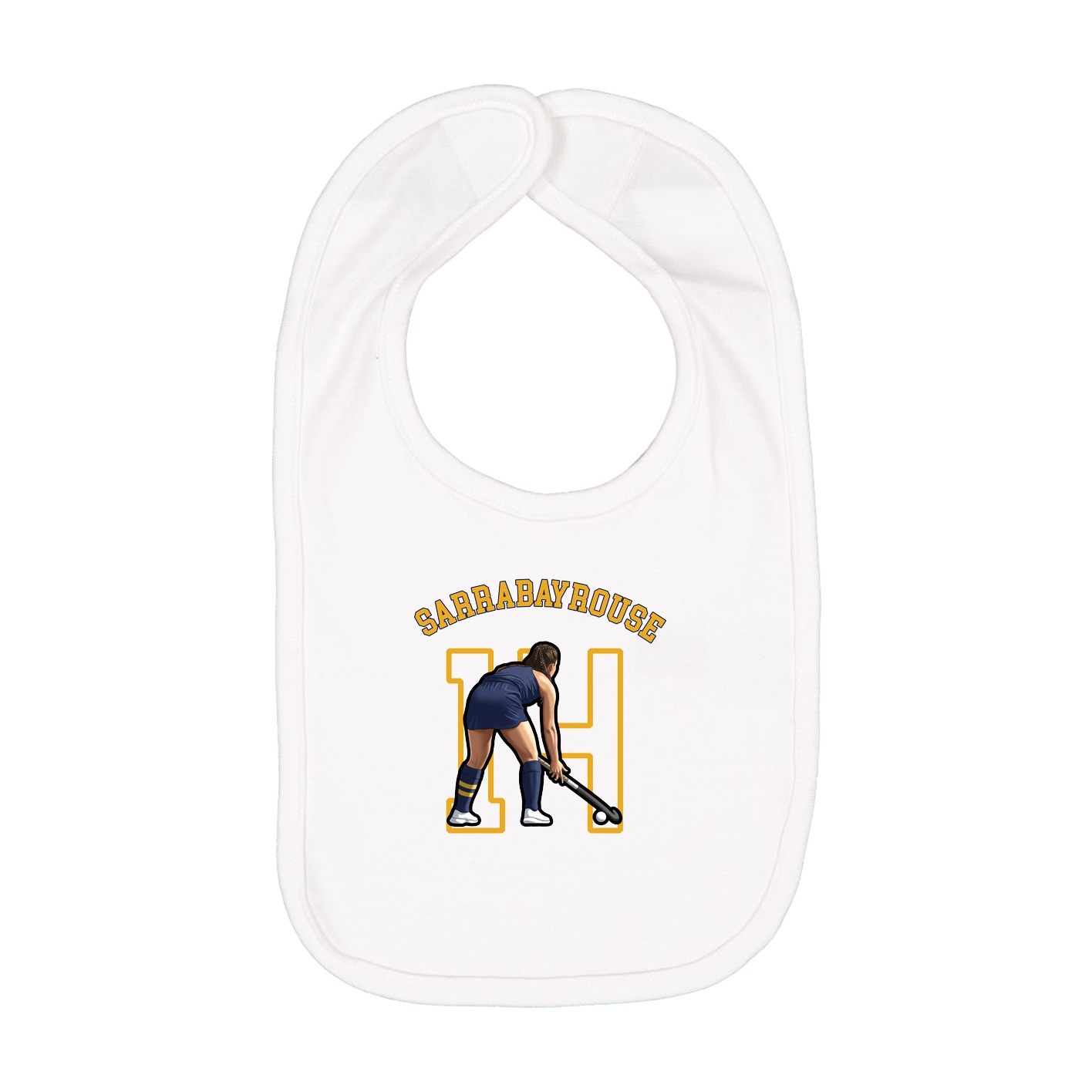 Infant Bib — Shirsey Arch in White