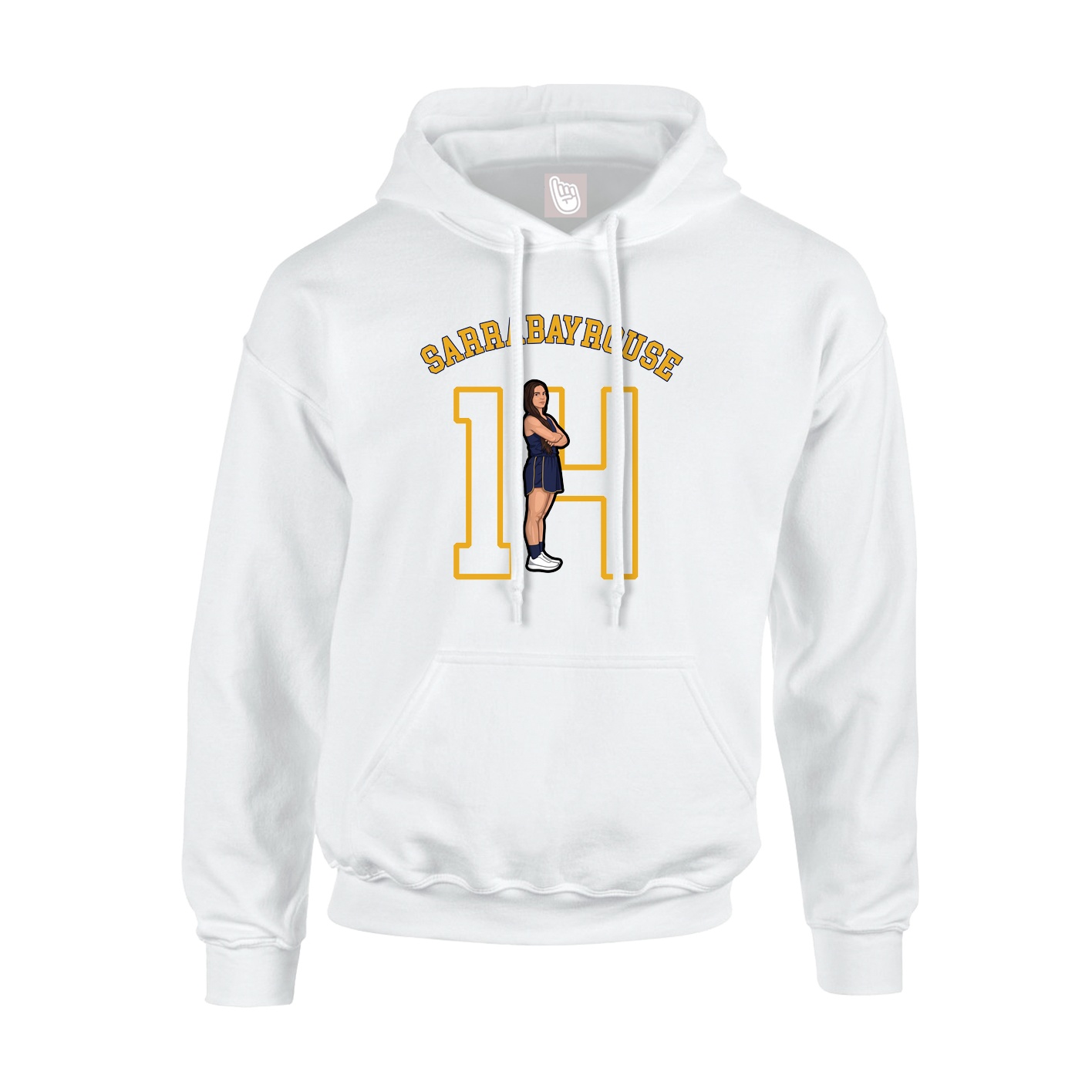 Youth Hoodie — Shirsey Arch in White