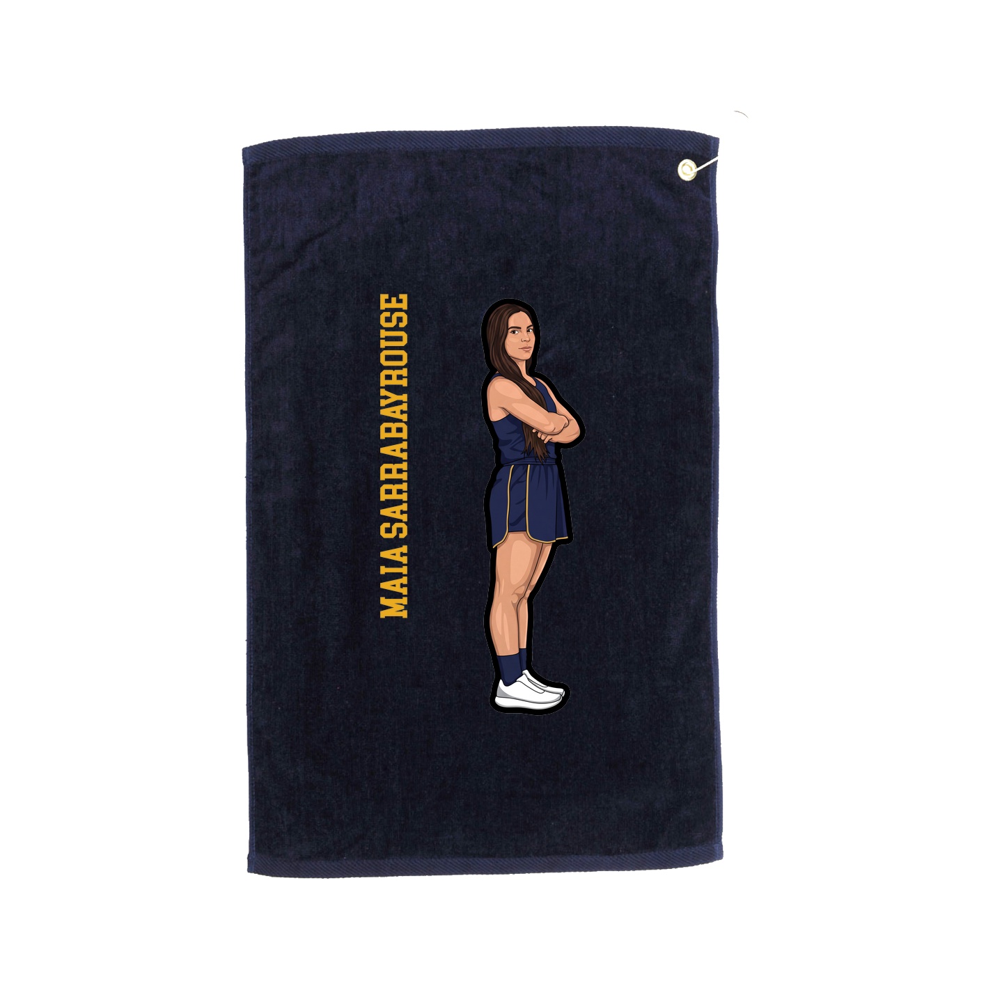 Golf Towel — Name Vertical in Navy
