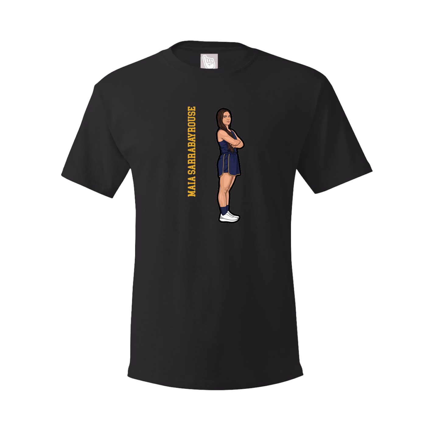 Youth Tee — Name Vertical in Black