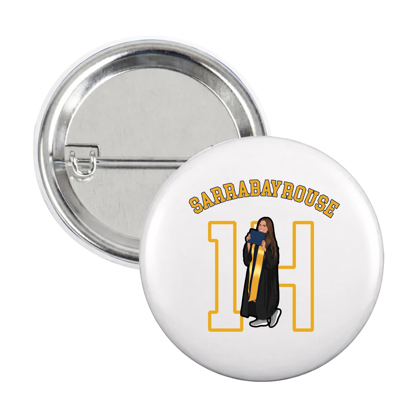 Game Day Button — Shirsey Arch in White