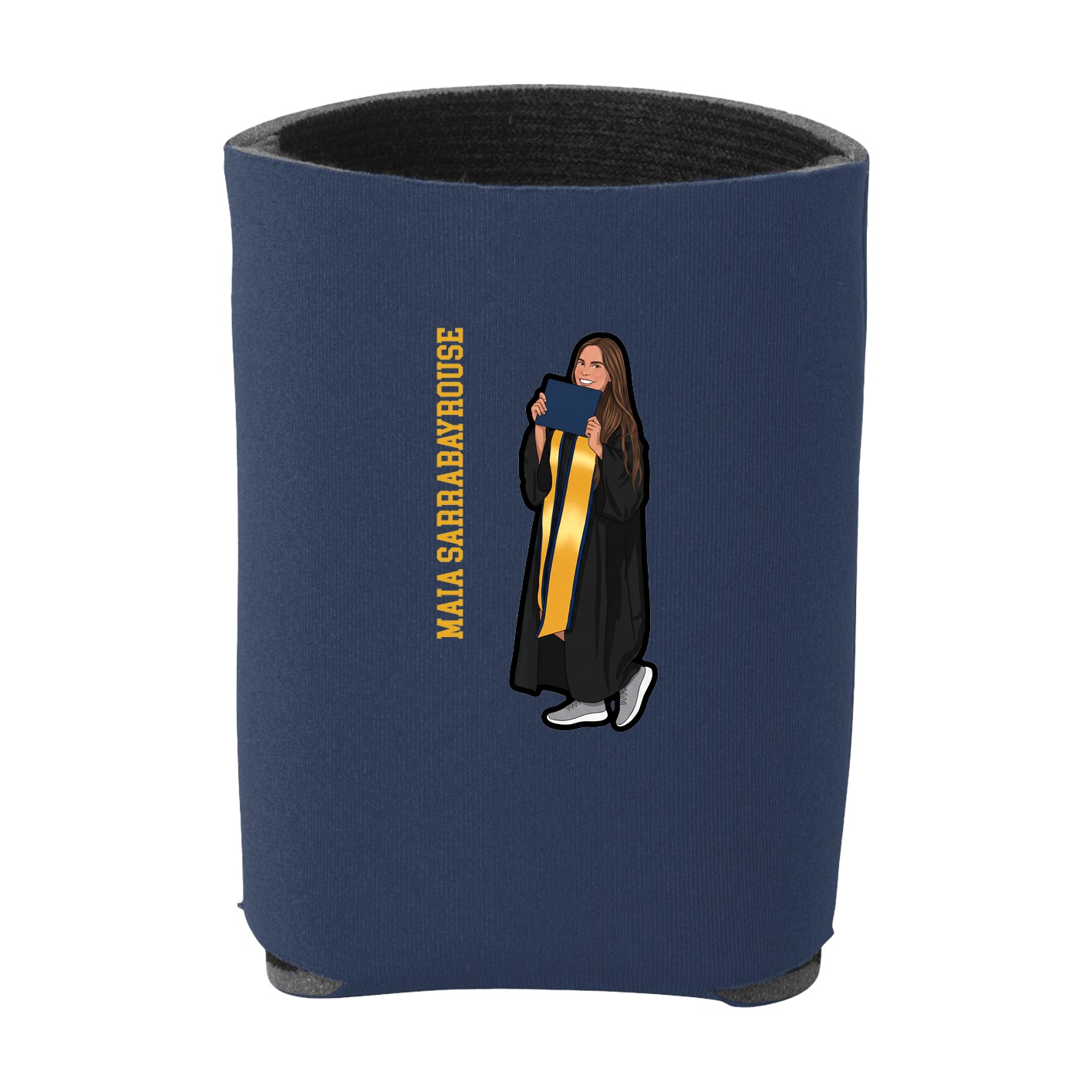 Can Holder — Name Vertical in Navy