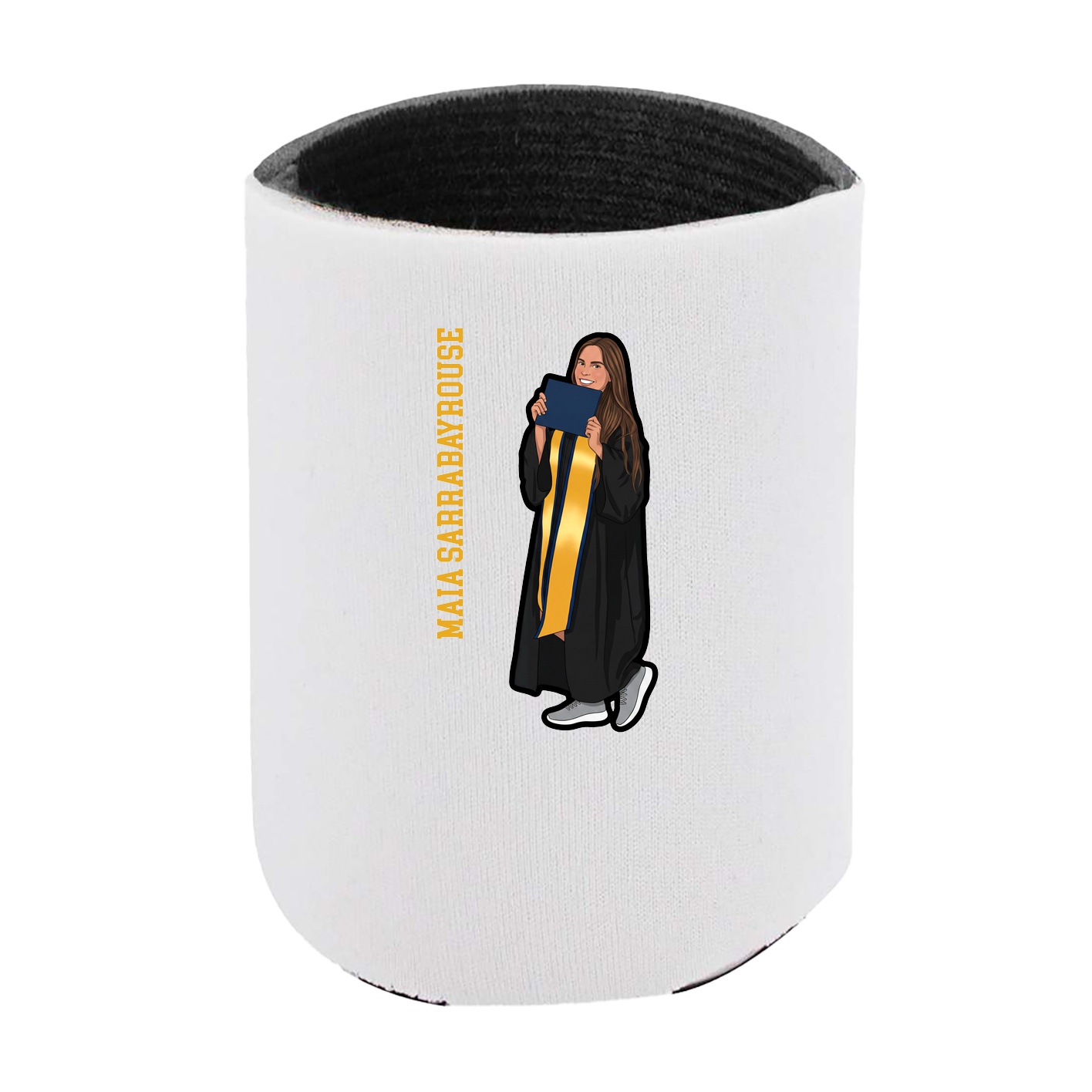 Can Holder — Name Vertical in White