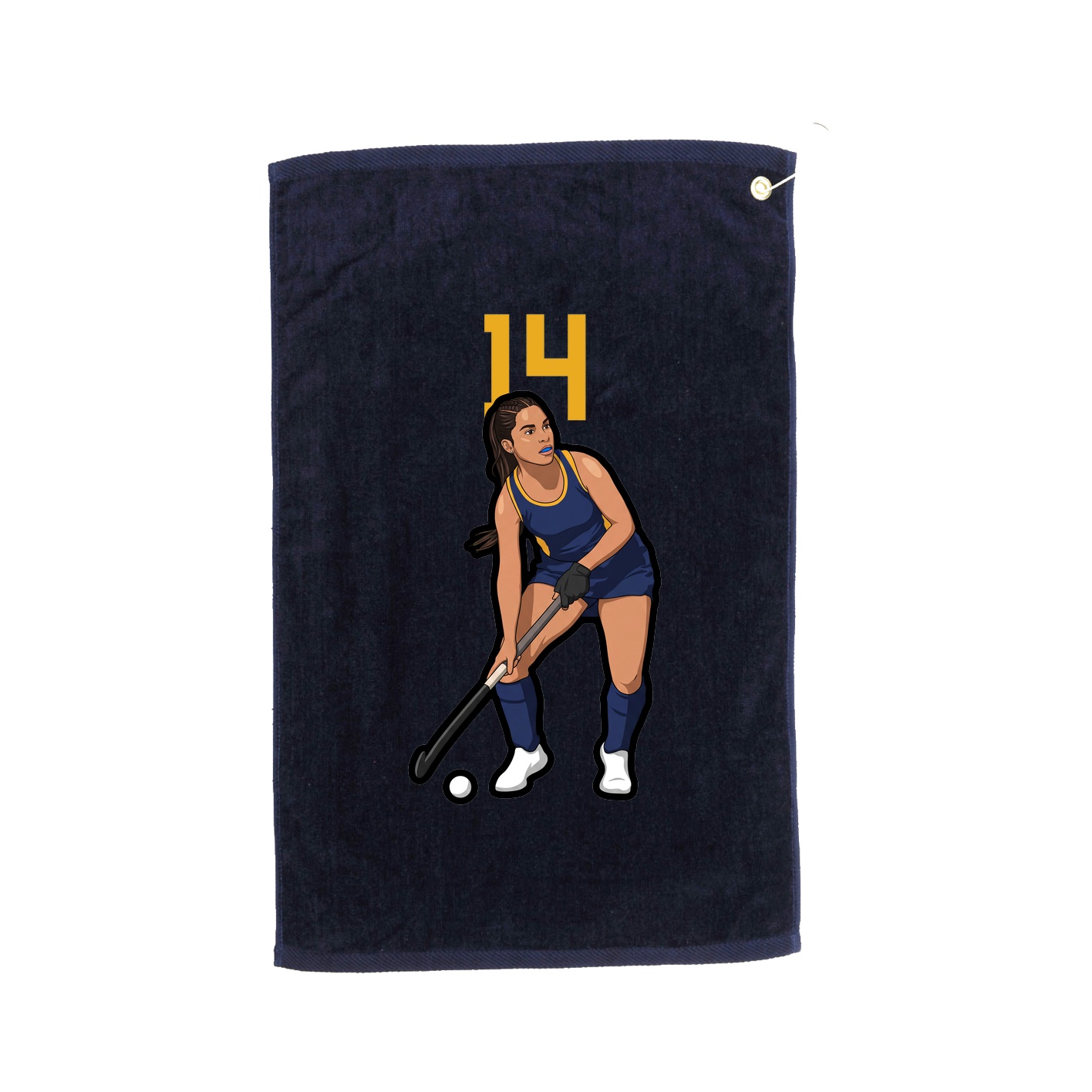 Golf Towel — Number Top in Navy