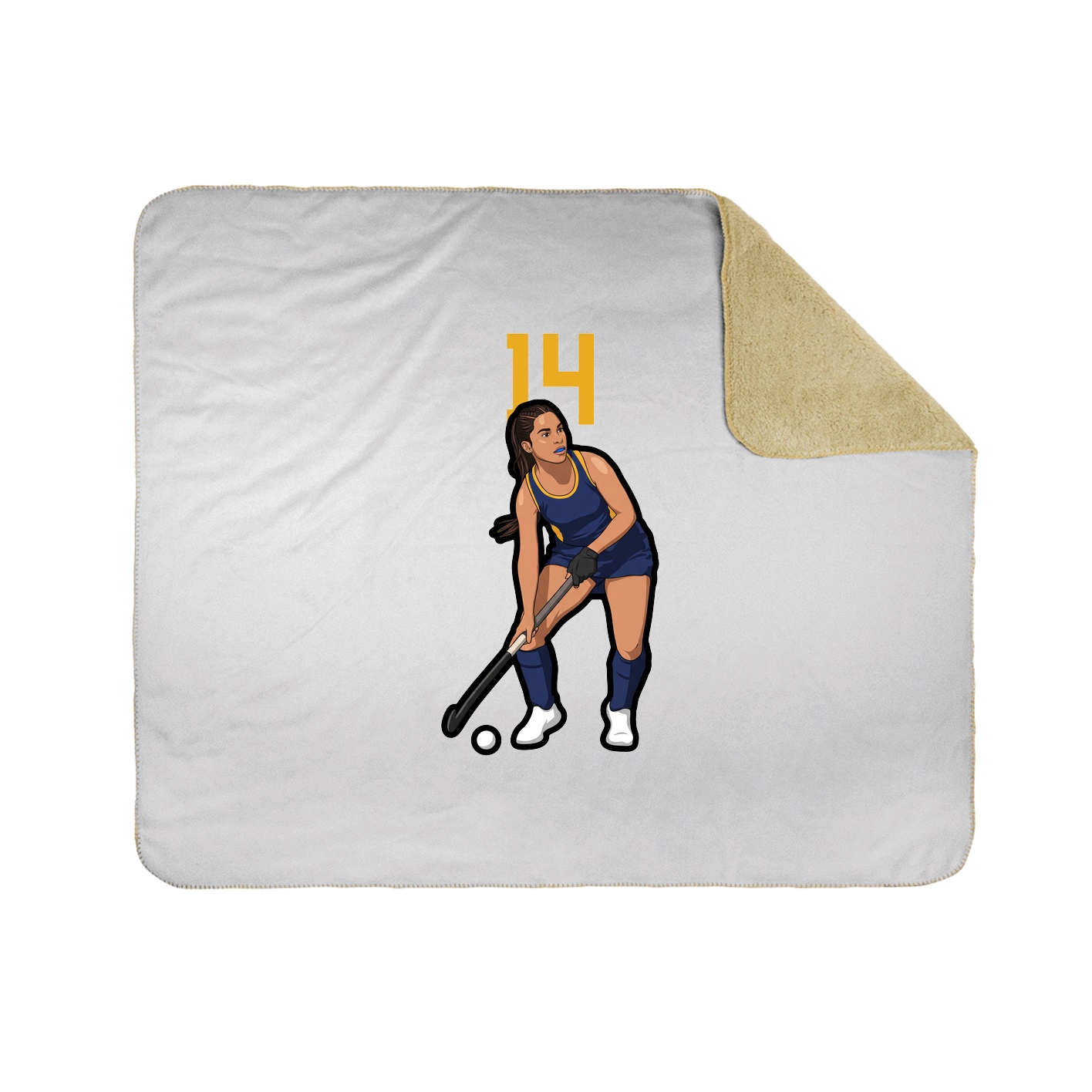 Throw Blanket — Number Top in White