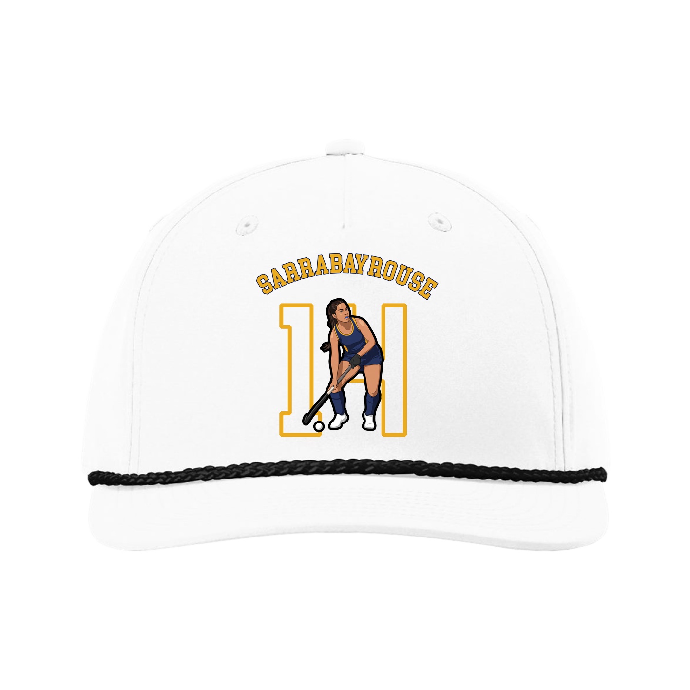 Five-Panel Classic Rope Cap — Shirsey Arch in White