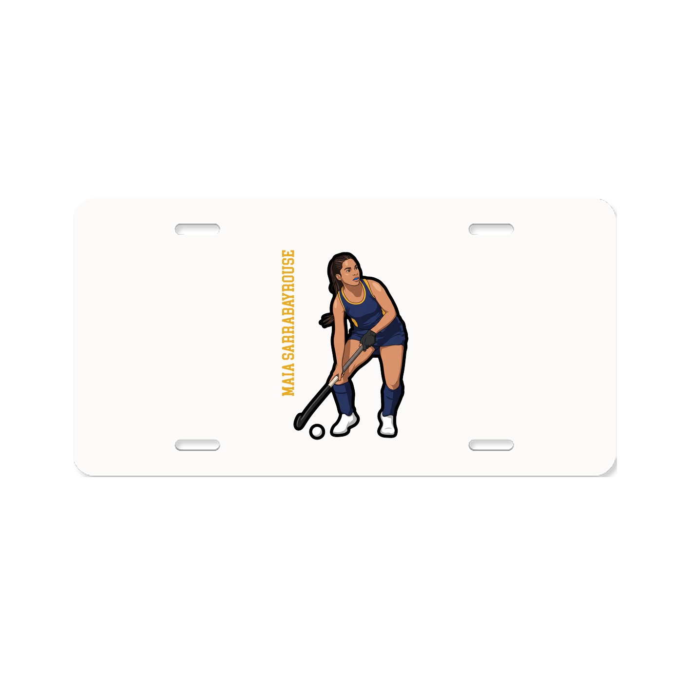 License Plate — Name Vertical in Classic