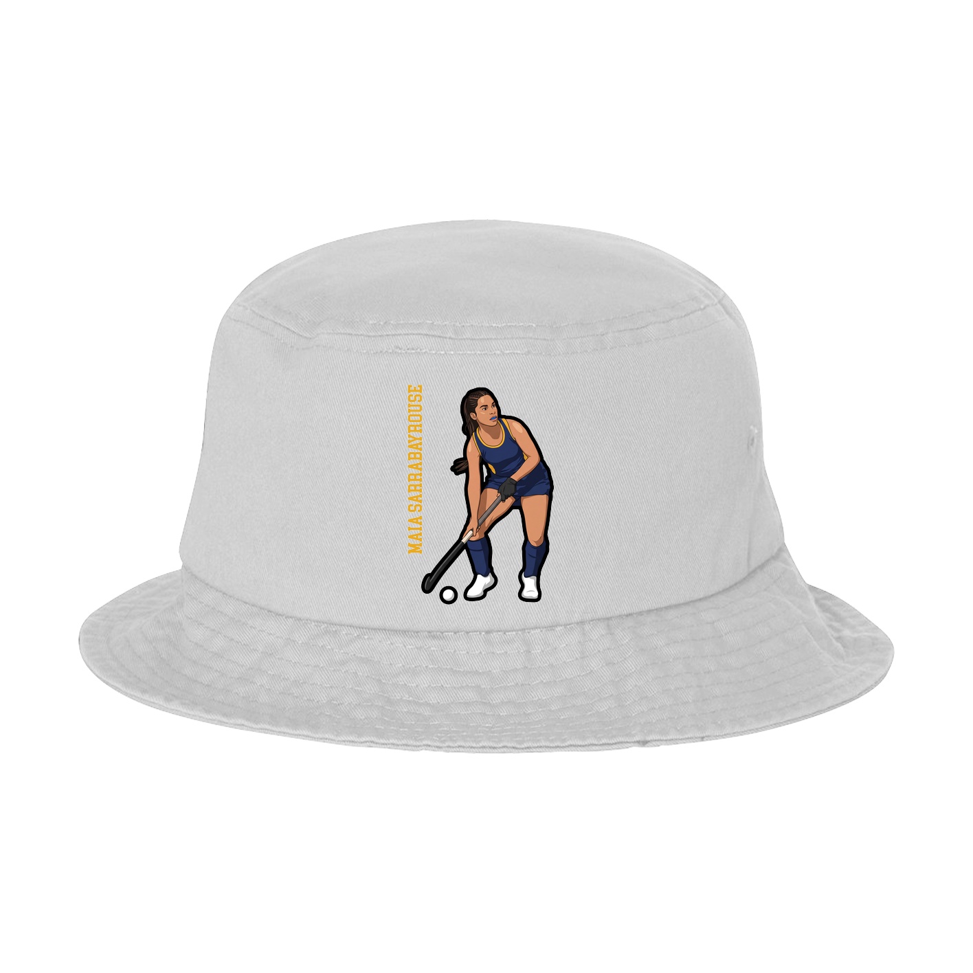 Bucket Cap — Name Vertical in White