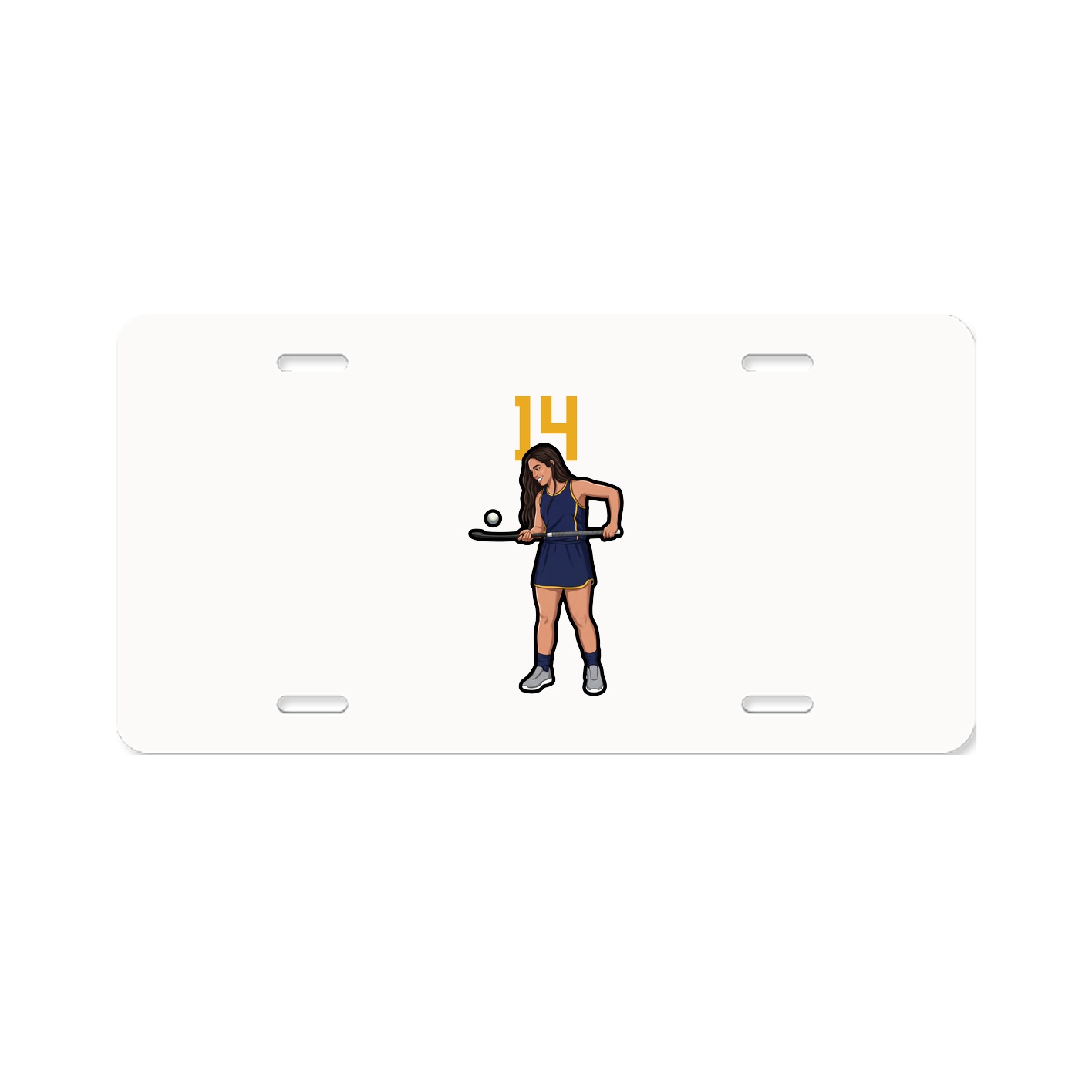 License Plate — Number Top in Classic