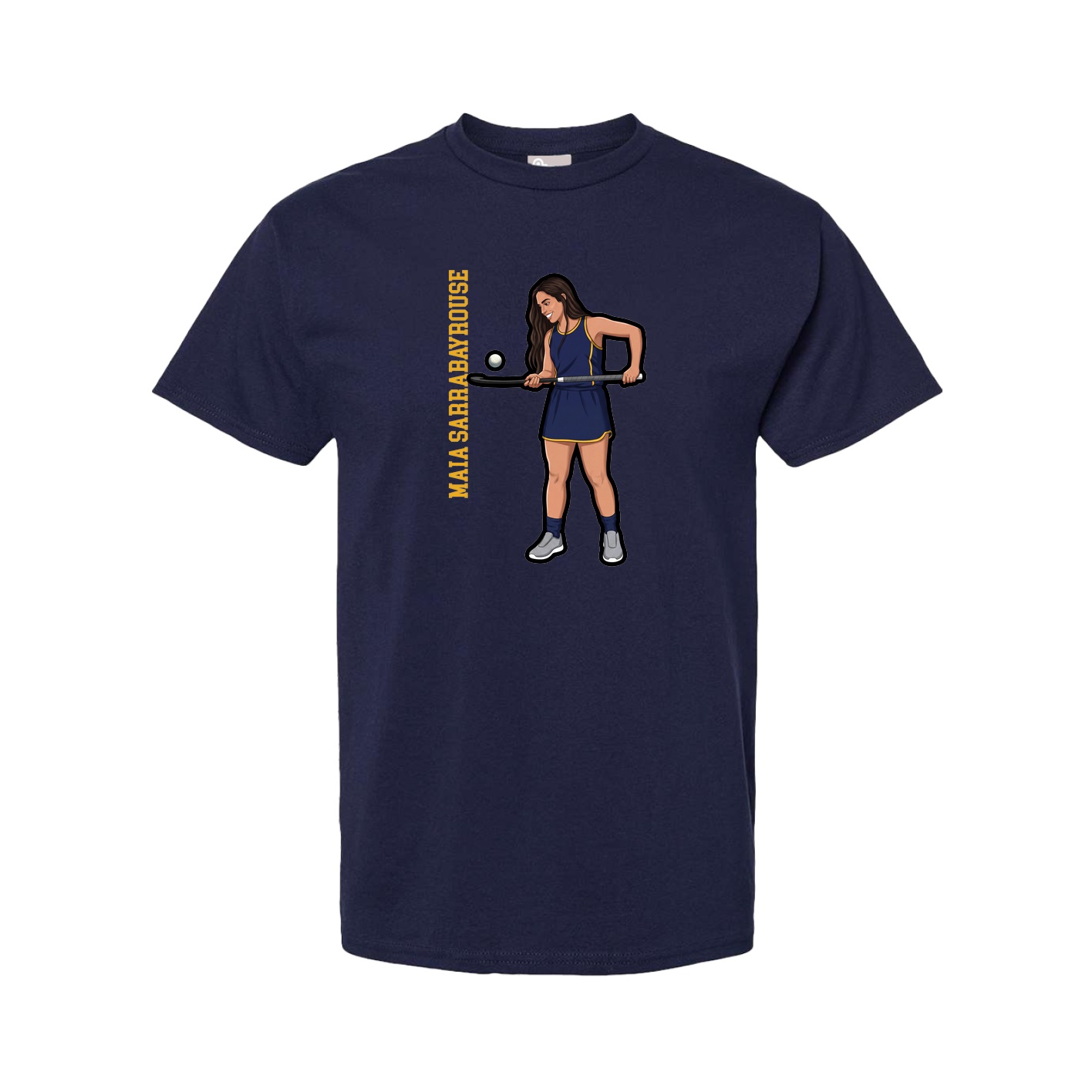 Youth Tee — Name Vertical in Navy