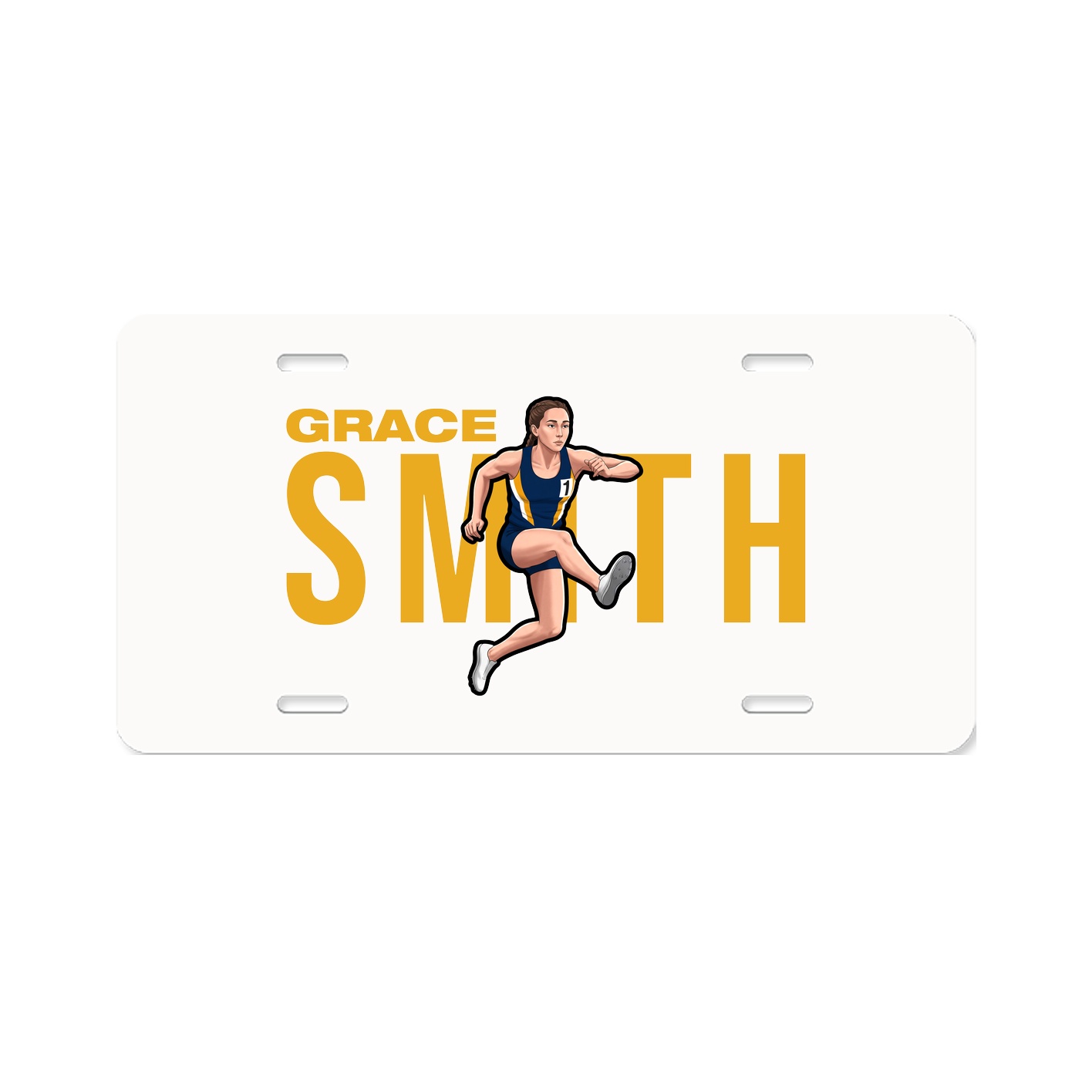 License Plate — Player Name in Classic
