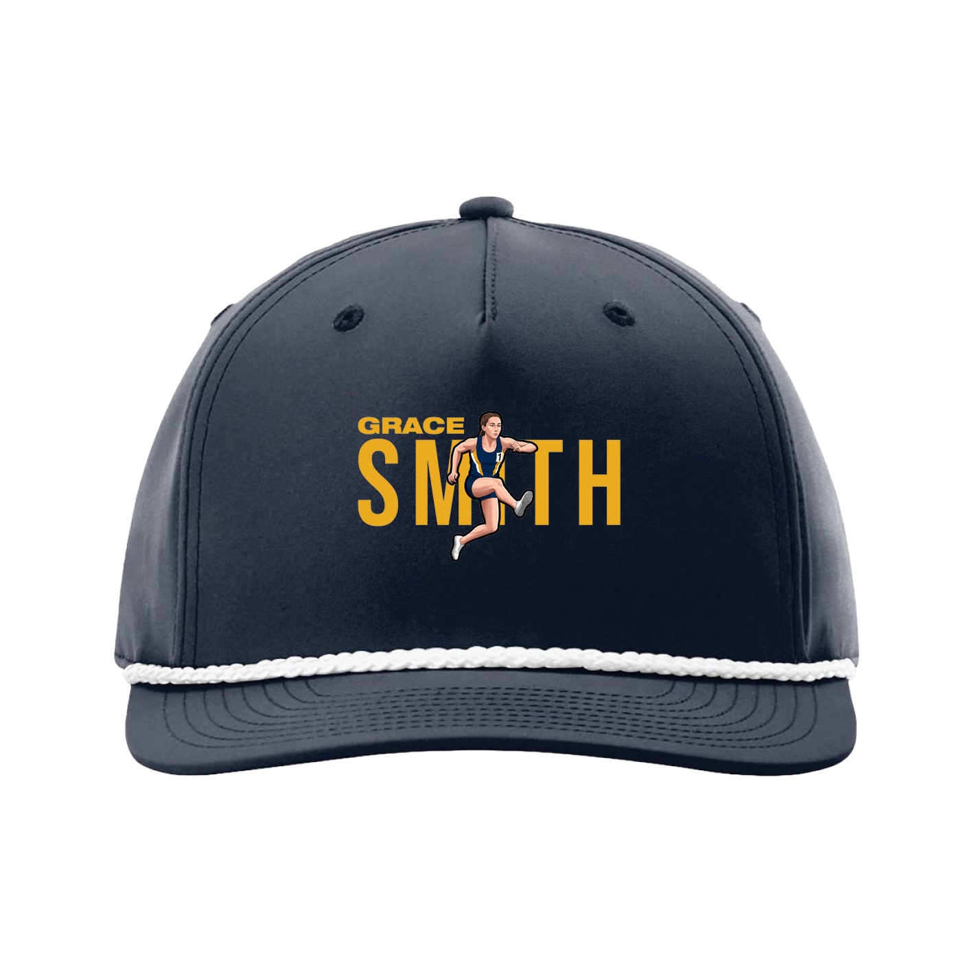 Five-Panel Classic Rope Cap — Player Name in Navy