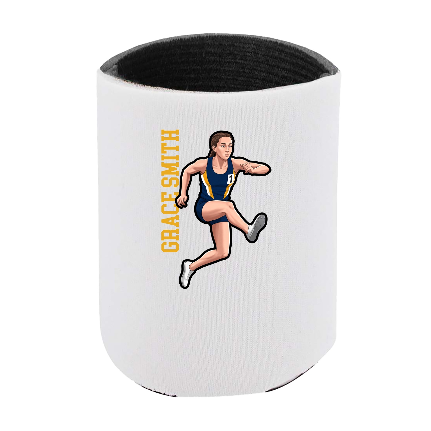 Can Holder — Name Vertical in White