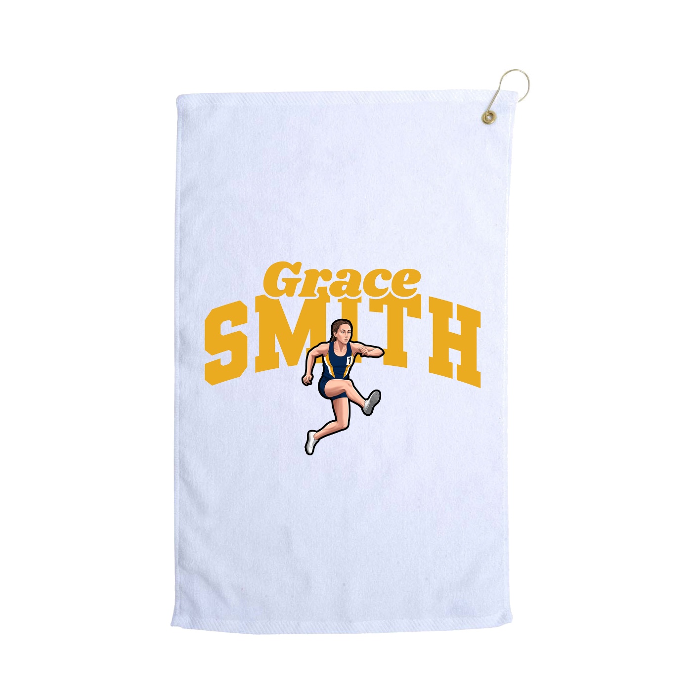 Golf Towel — Signature Arch in White
