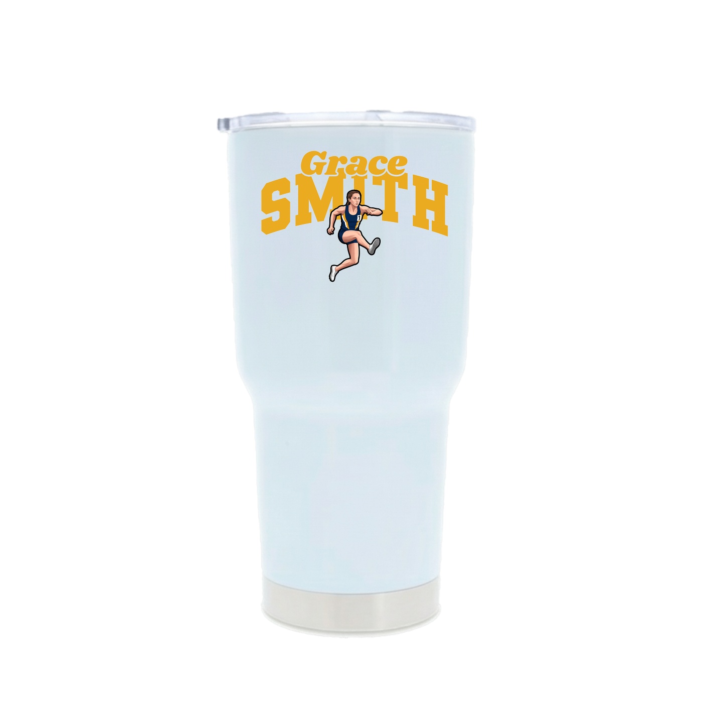 30oz Stainless Steel Tumbler — Signature Arch in White