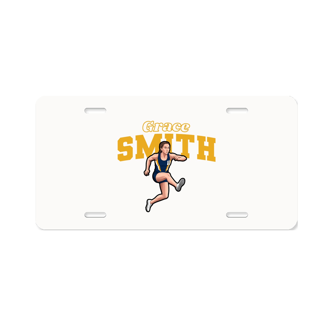 License Plate — Name Arch in Classic