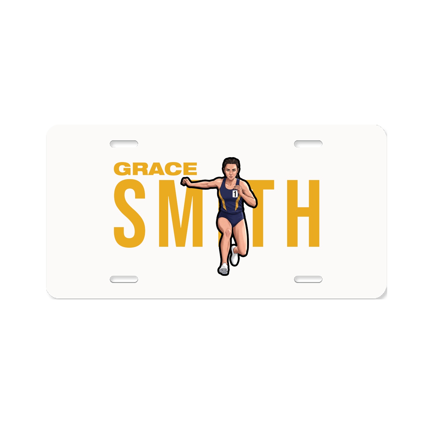 License Plate — Player Name in Classic