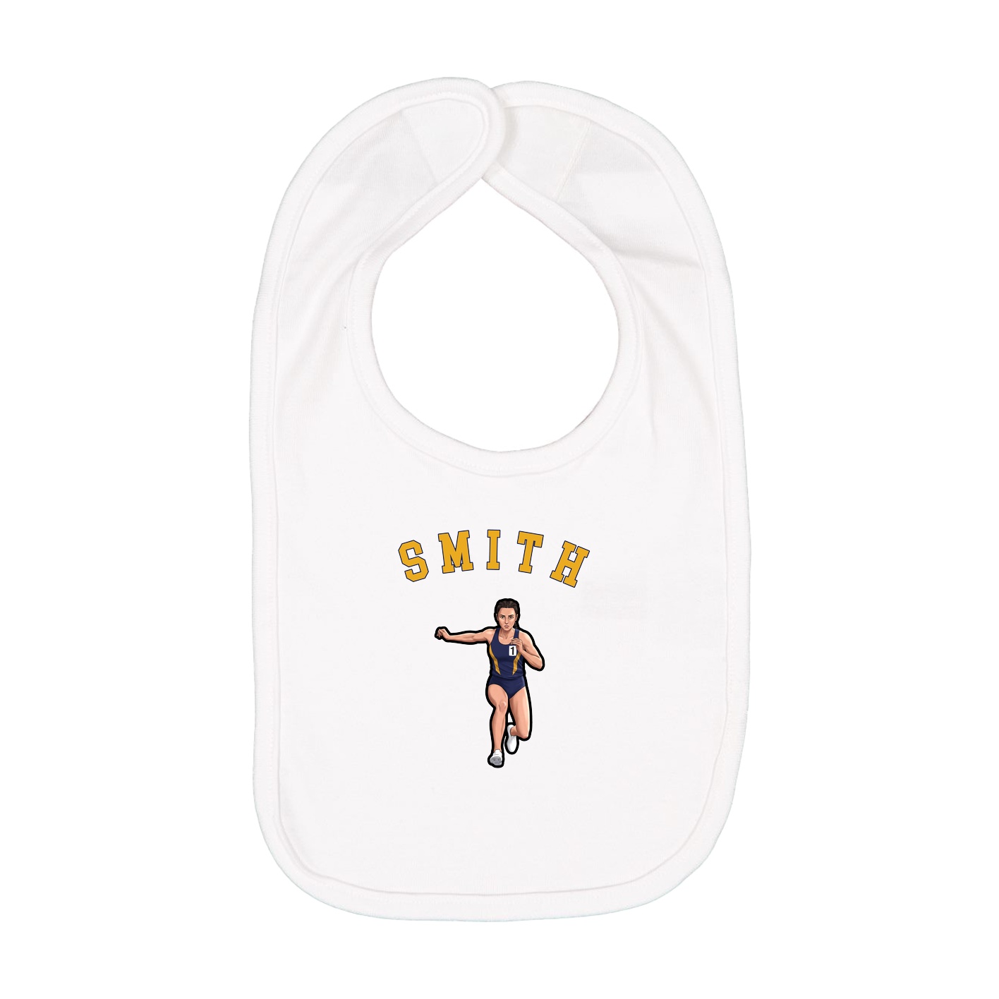 Infant Bib — Shirsey Arch in White