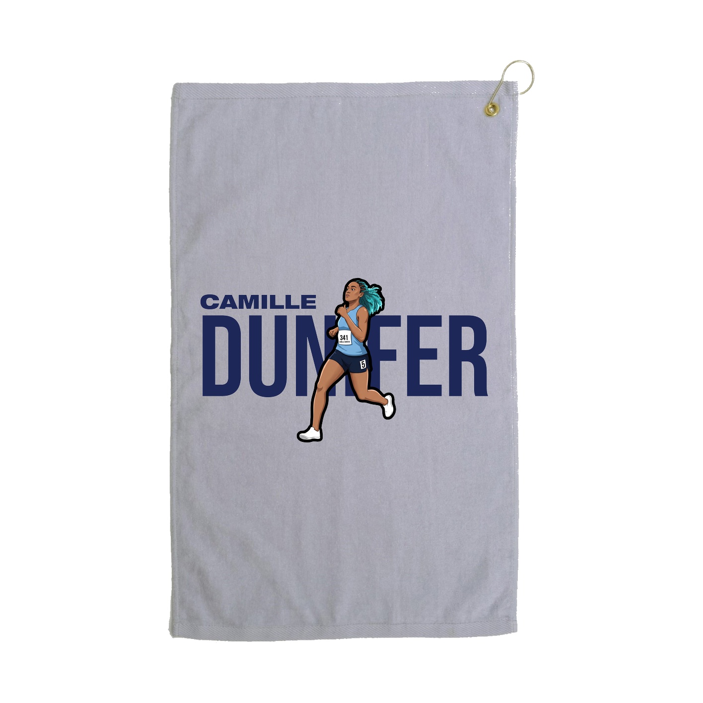 Golf Towel — Player Name in Grey