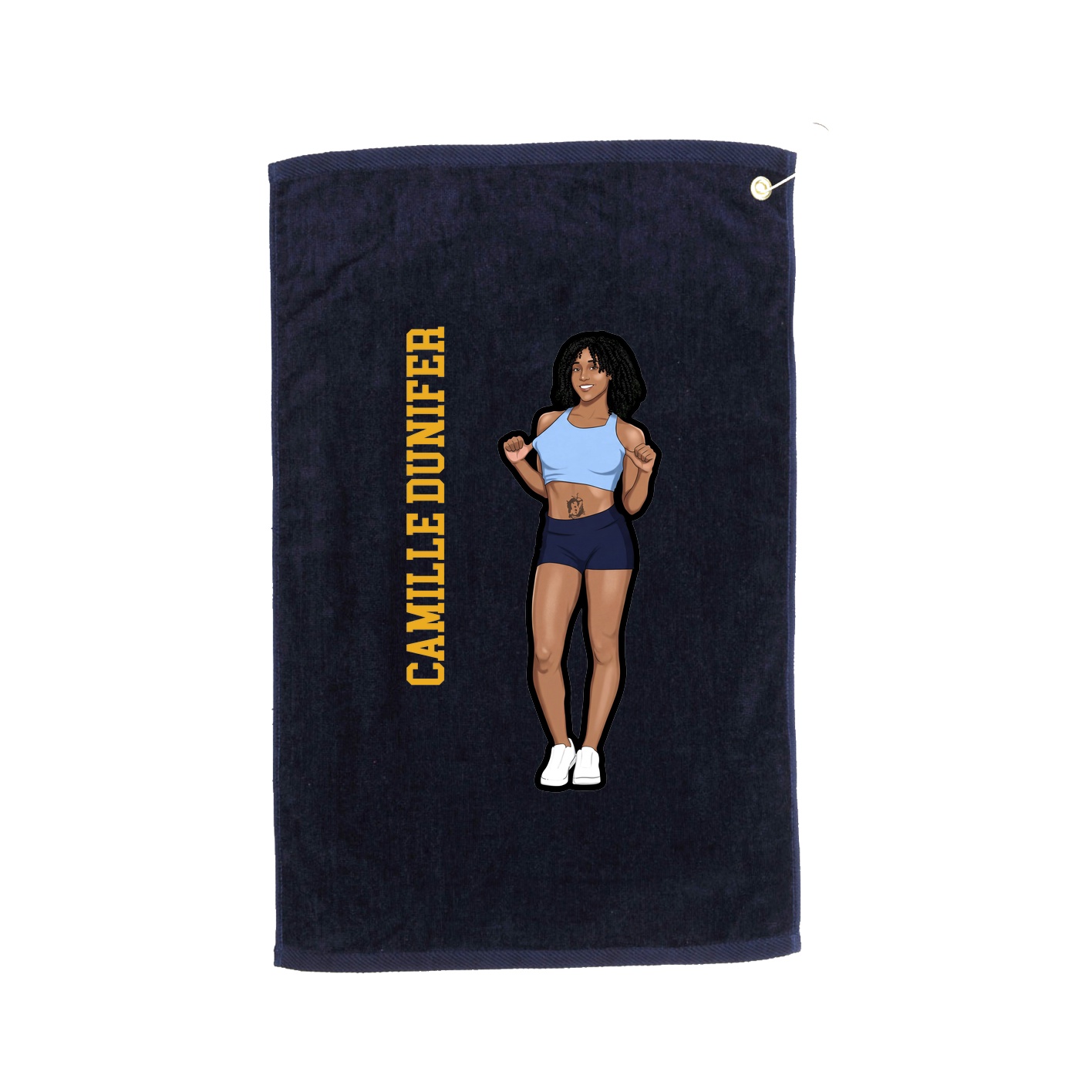 Golf Towel — Name Vertical in Navy