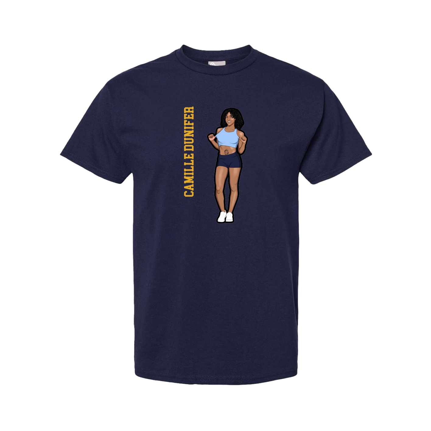 Youth Tee — Name Vertical in Navy