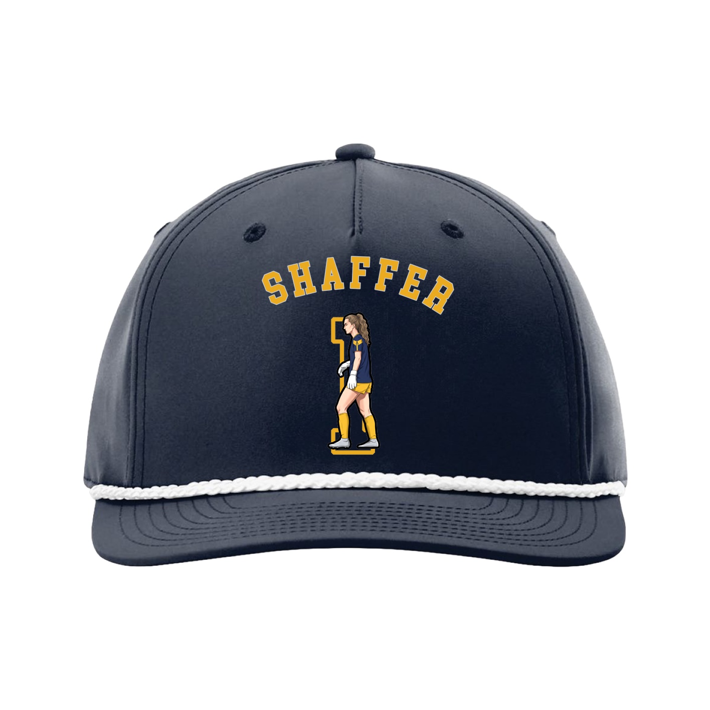 Five-Panel Classic Rope Cap — Shirsey Arch in Navy