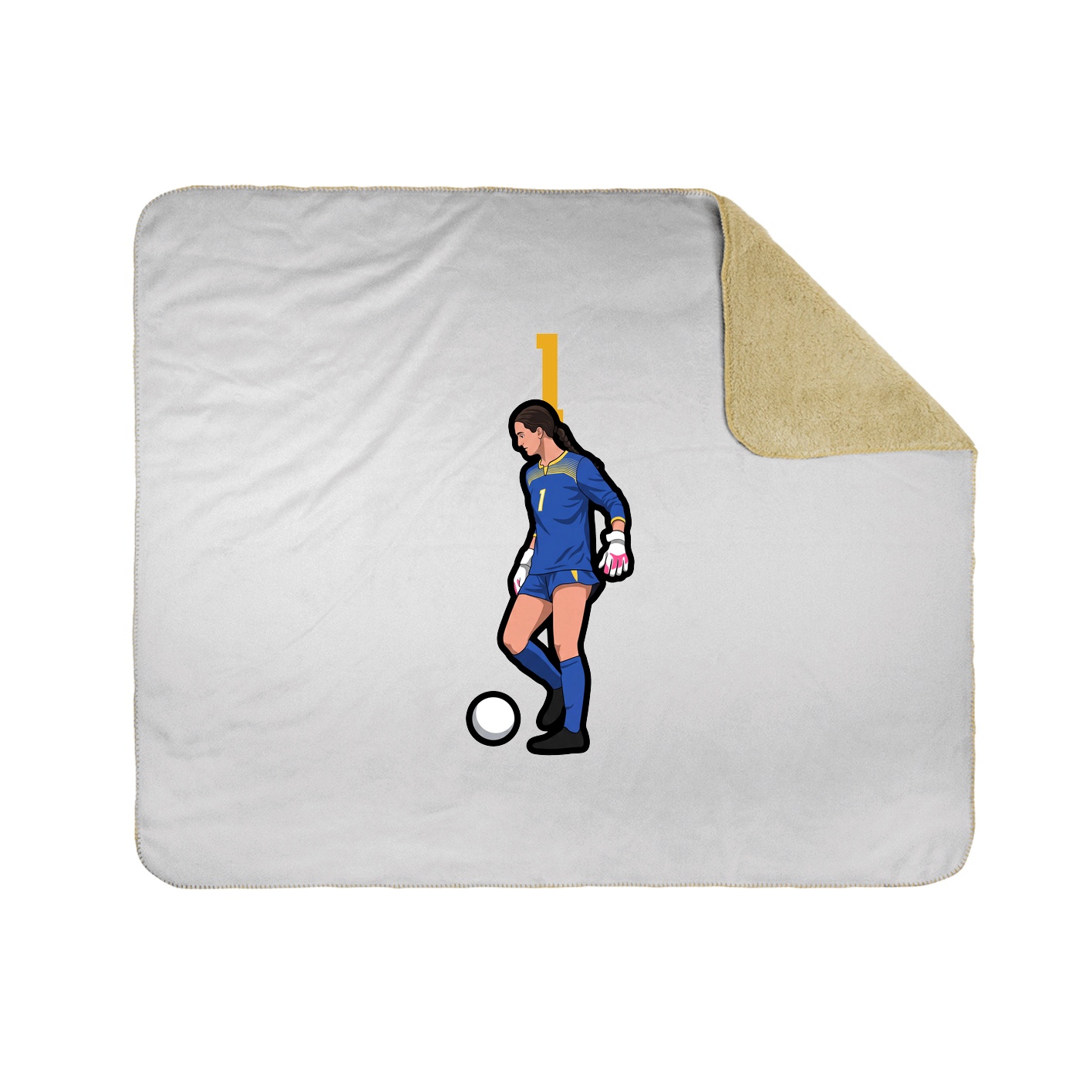 Throw Blanket — Number Top in White