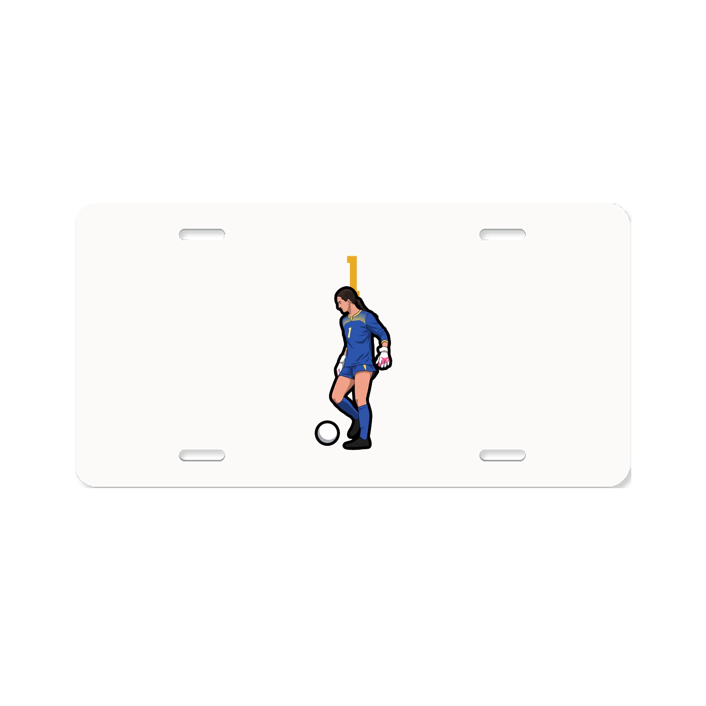License Plate — Number Top in Classic