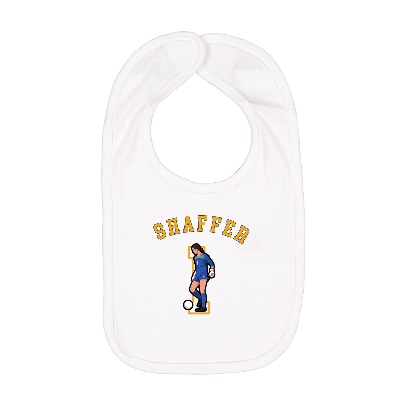 Infant Bib — Shirsey Arch in White