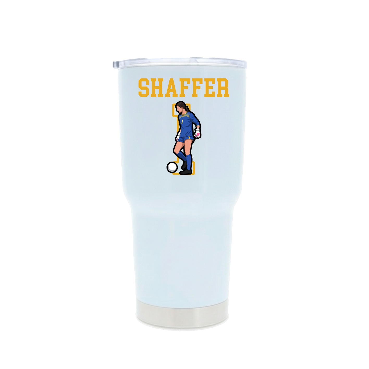 30oz Stainless Steel Tumbler — Shirsey in White