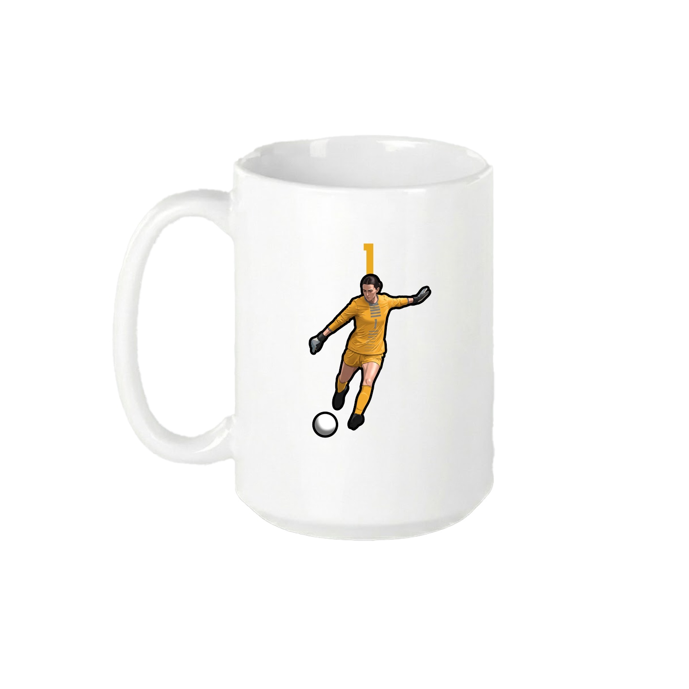 15oz Coffee Mug — Number Top in White