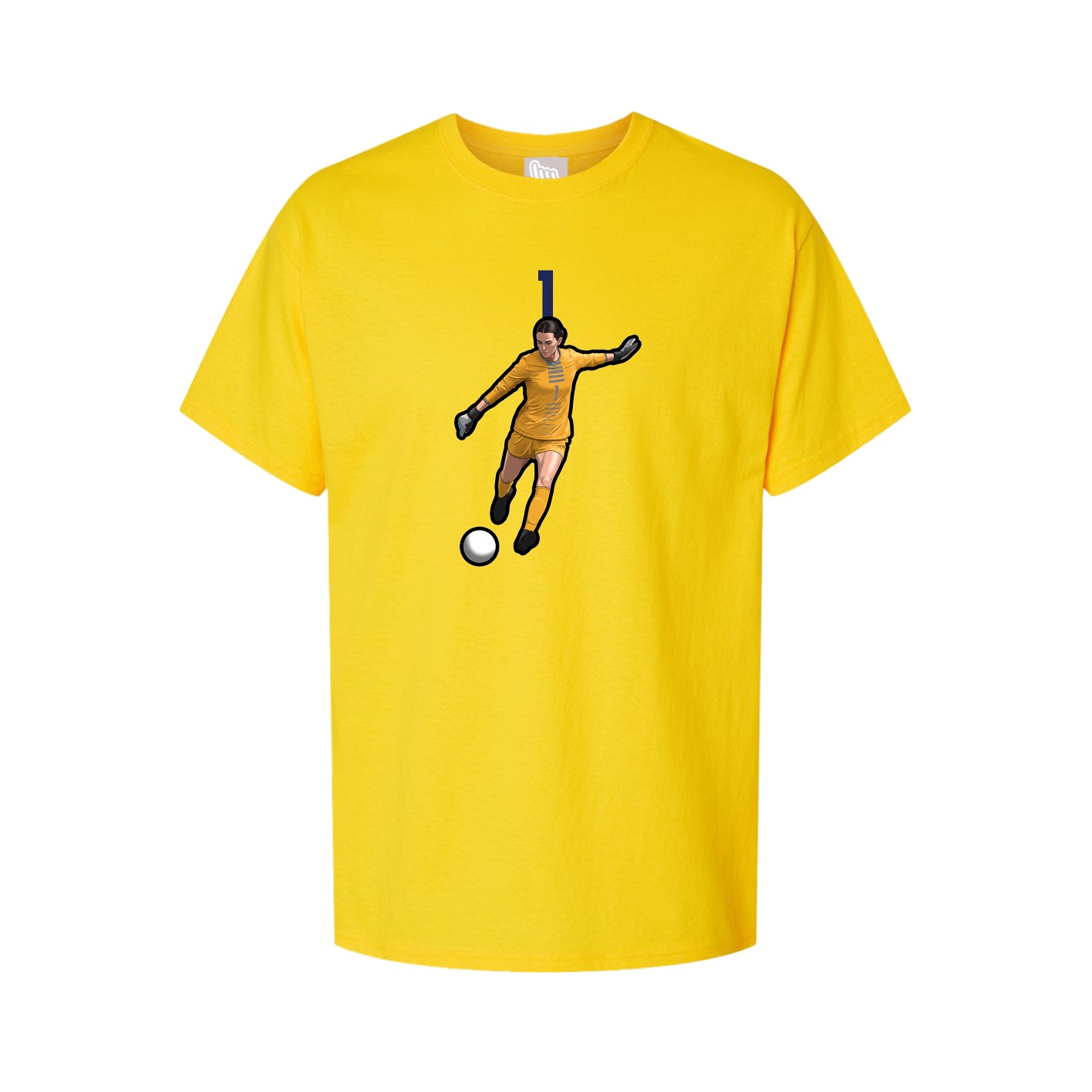 Youth Tee — Number Top in Gold